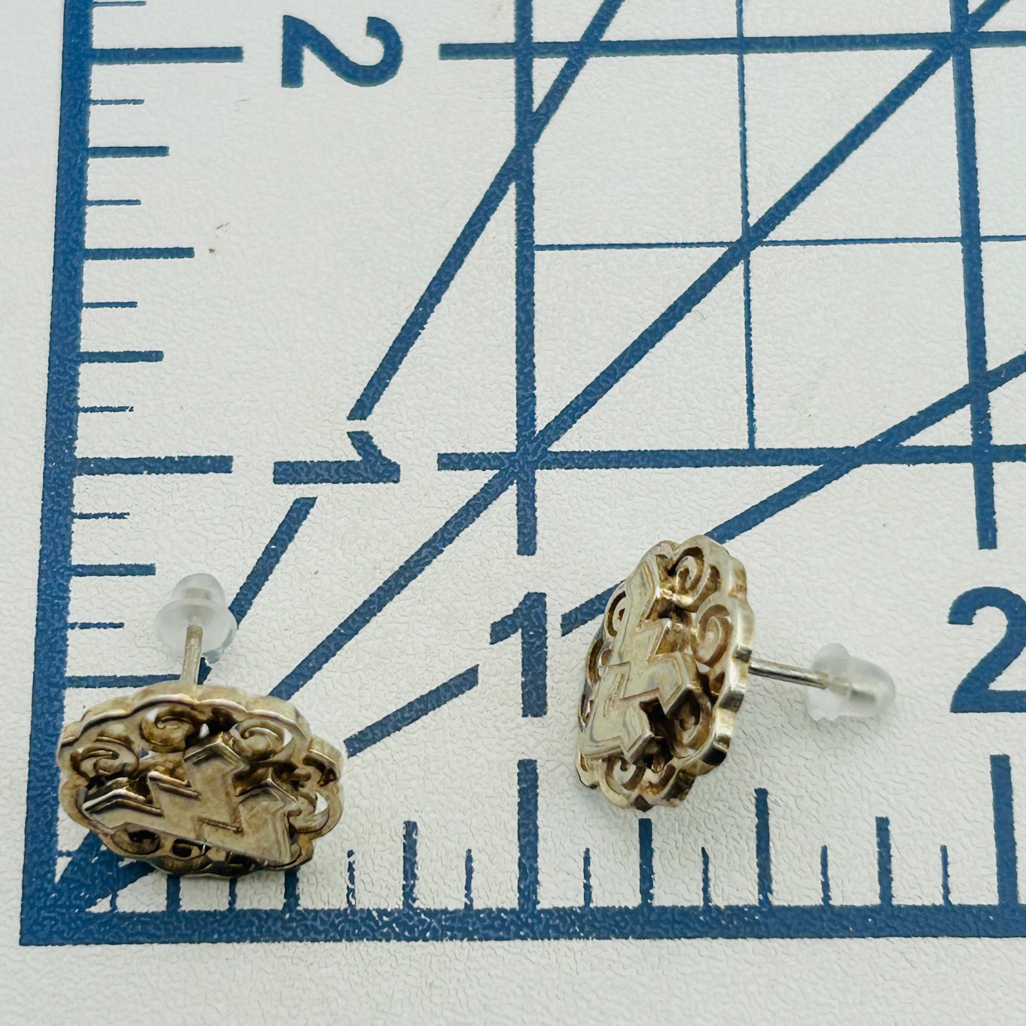 Sterling West Virginia University Earrings
