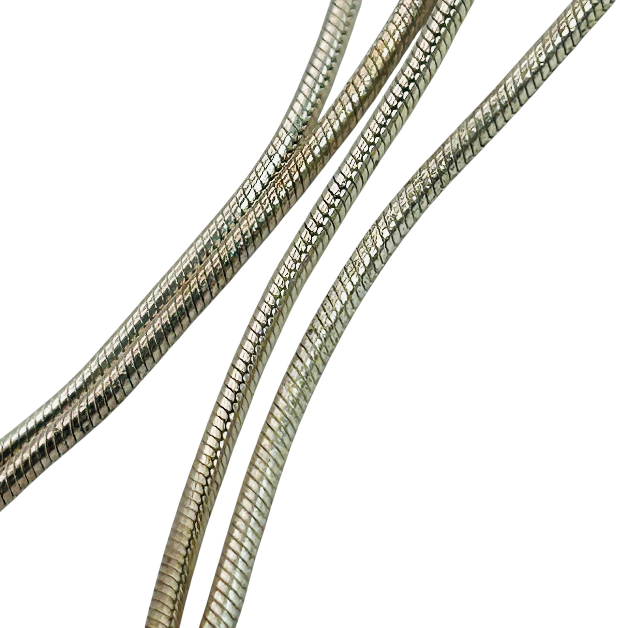 Italy Sterling Round Snake Chain Necklace
