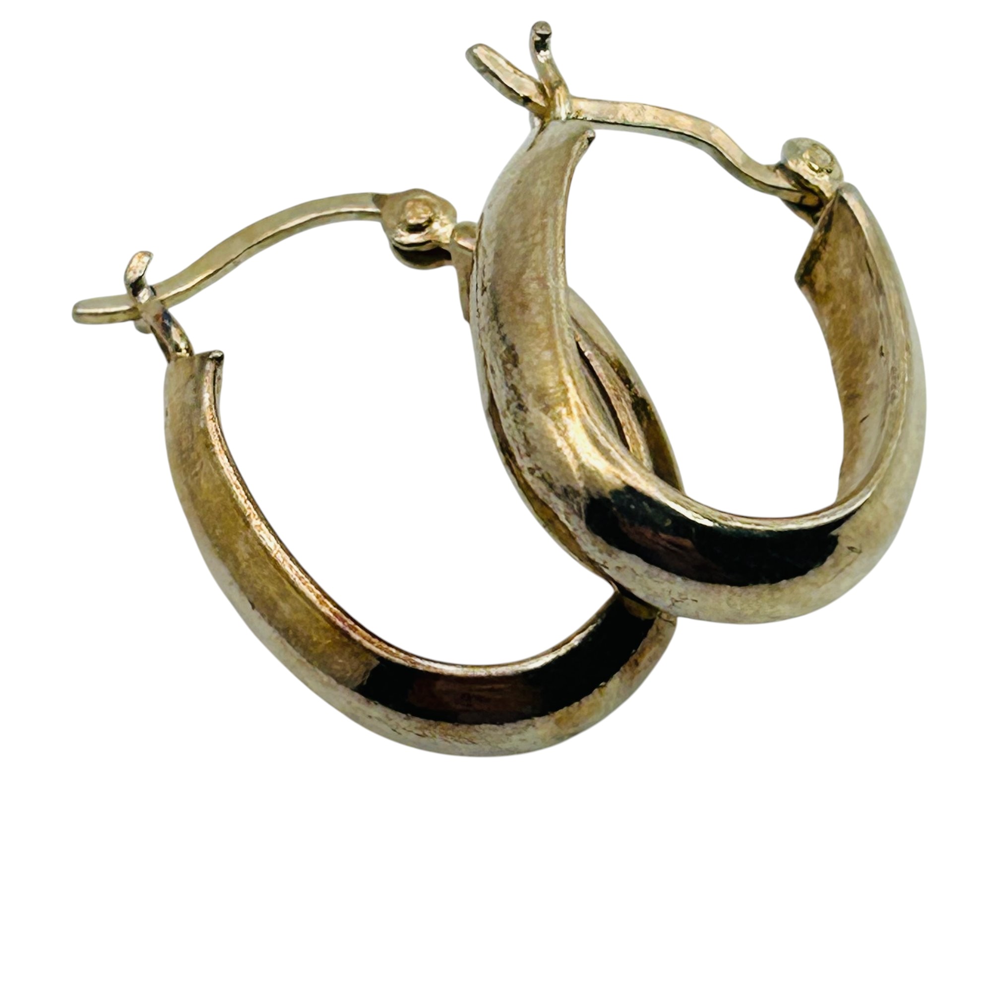 Signed Sterling Hoop Earrings
