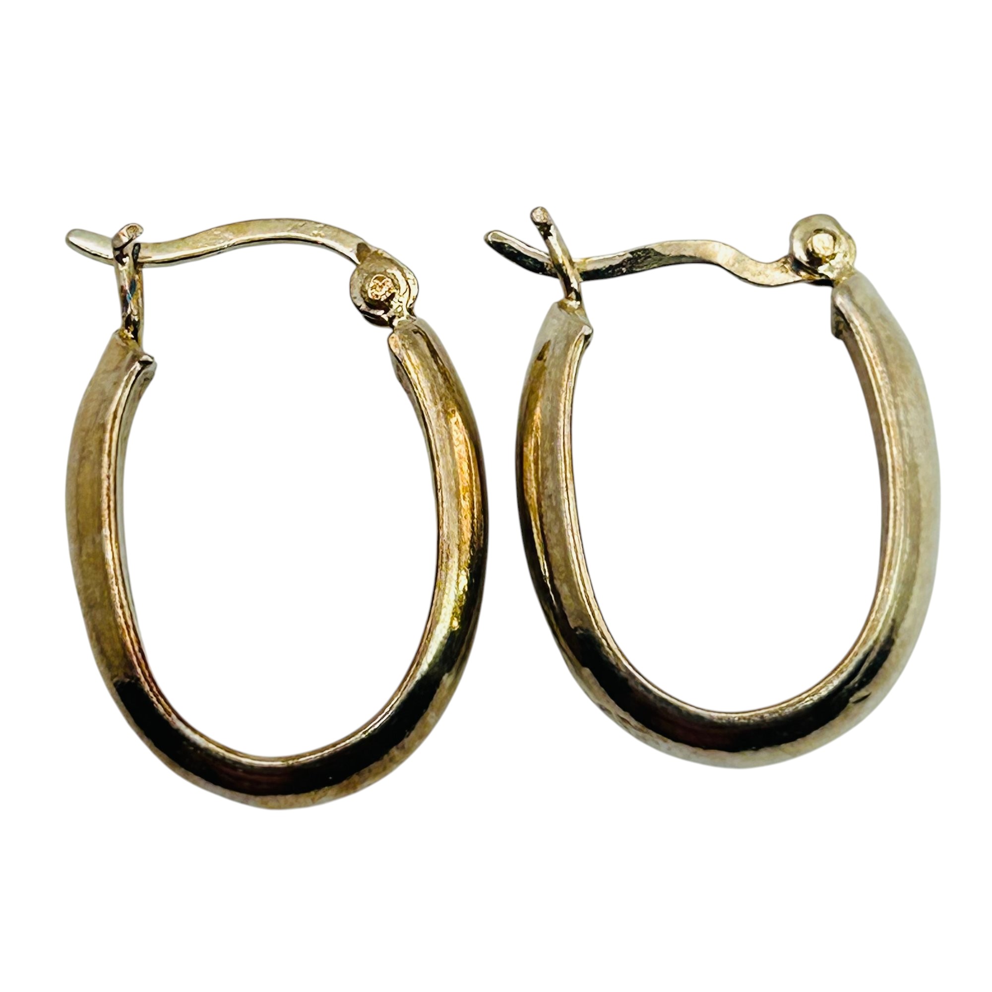 Signed Sterling Hoop Earrings
