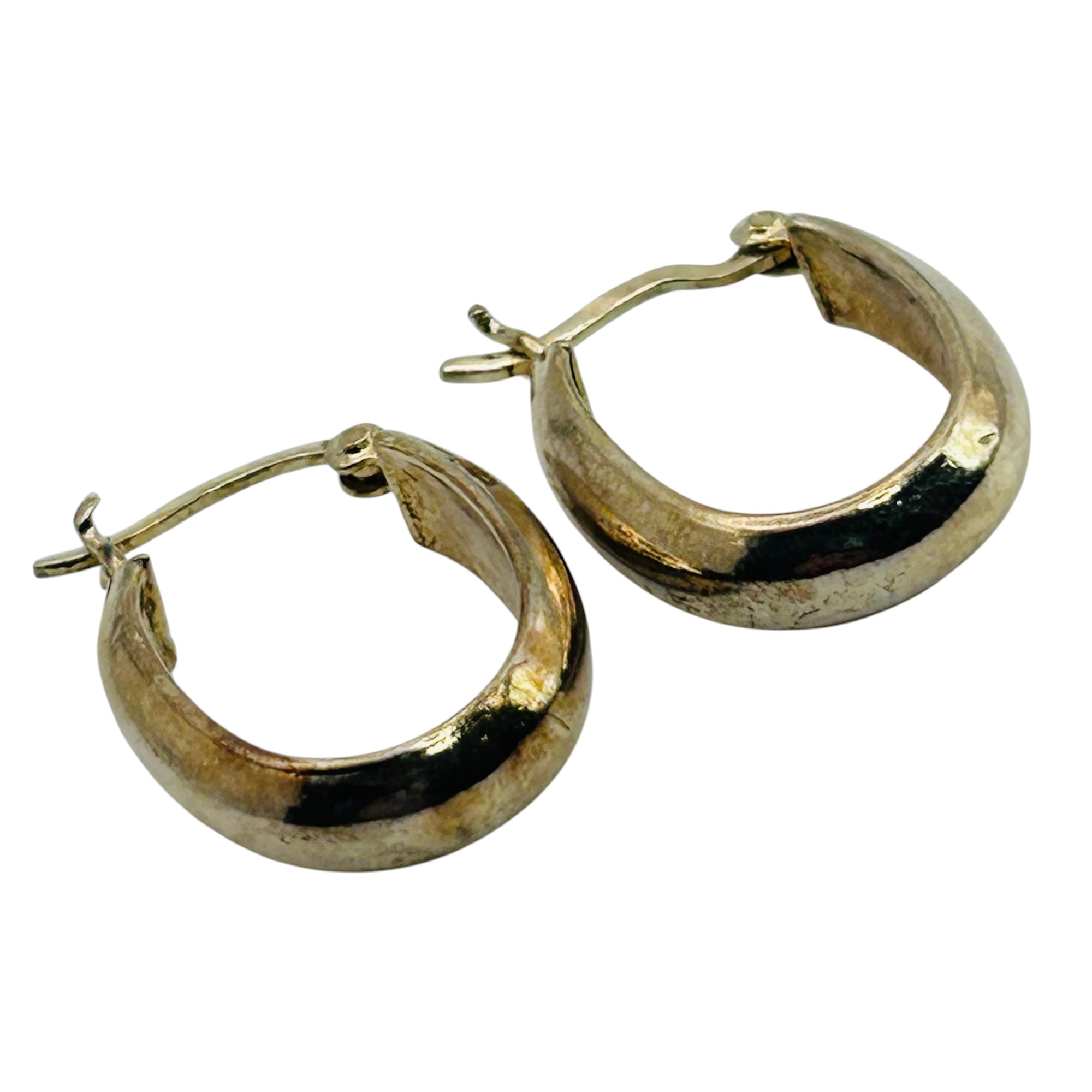 Signed Sterling Hoop Earrings