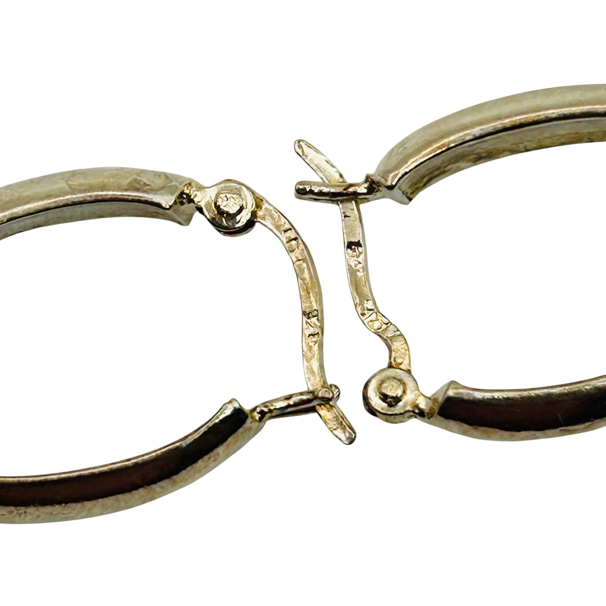 Signed Sterling Hoop Earrings