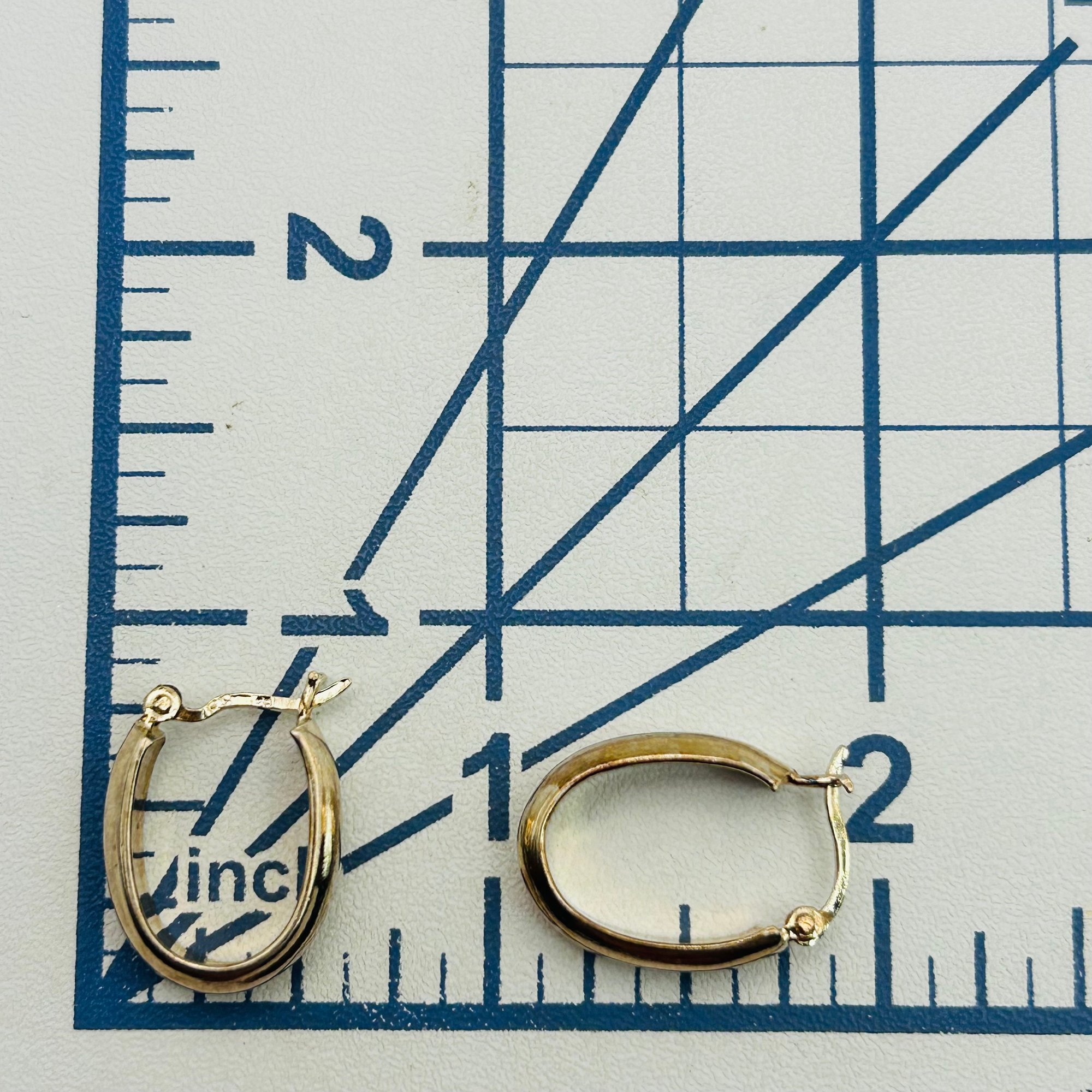 Signed Sterling Hoop Earrings