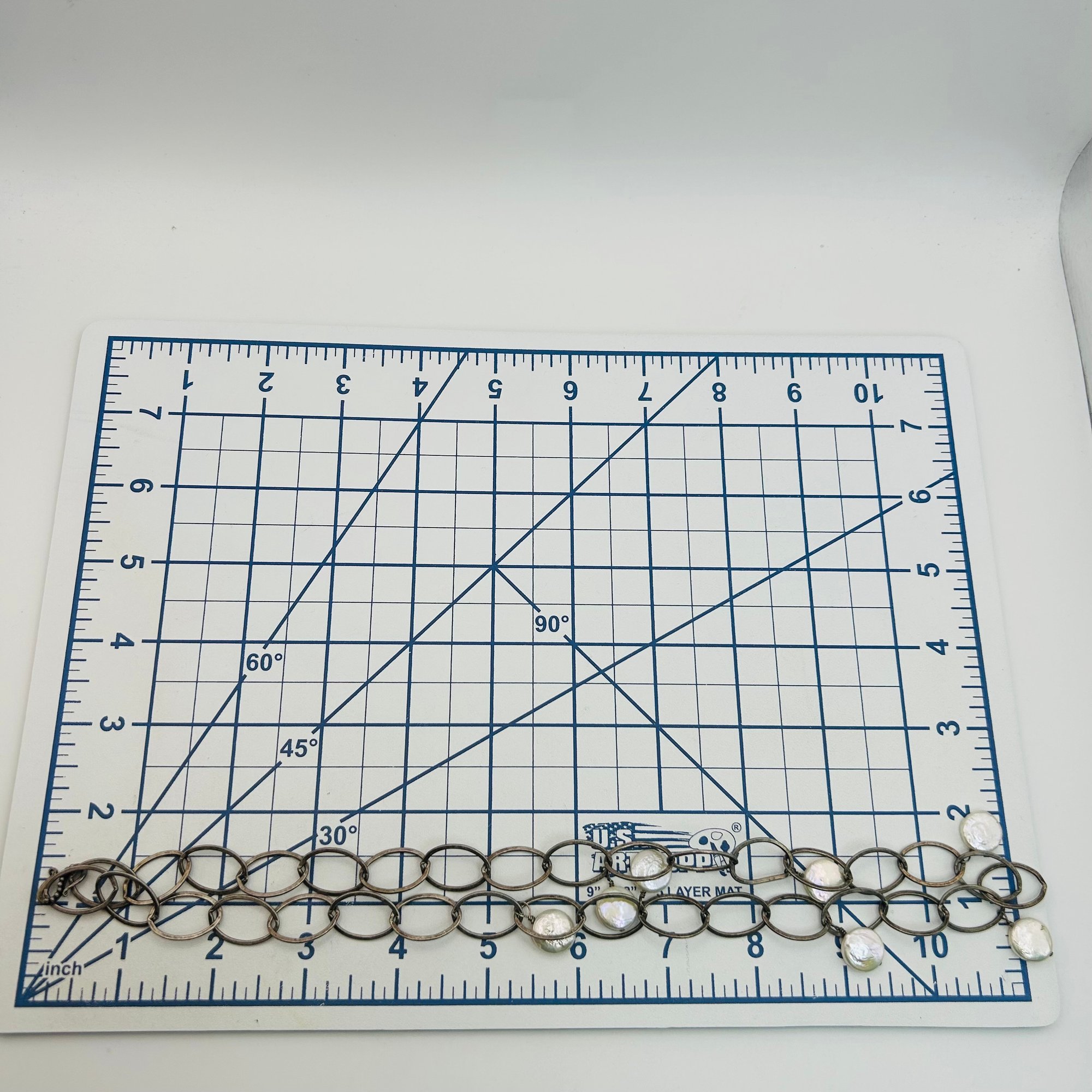 Sterling Pearl Toggle Clasp Necklace
