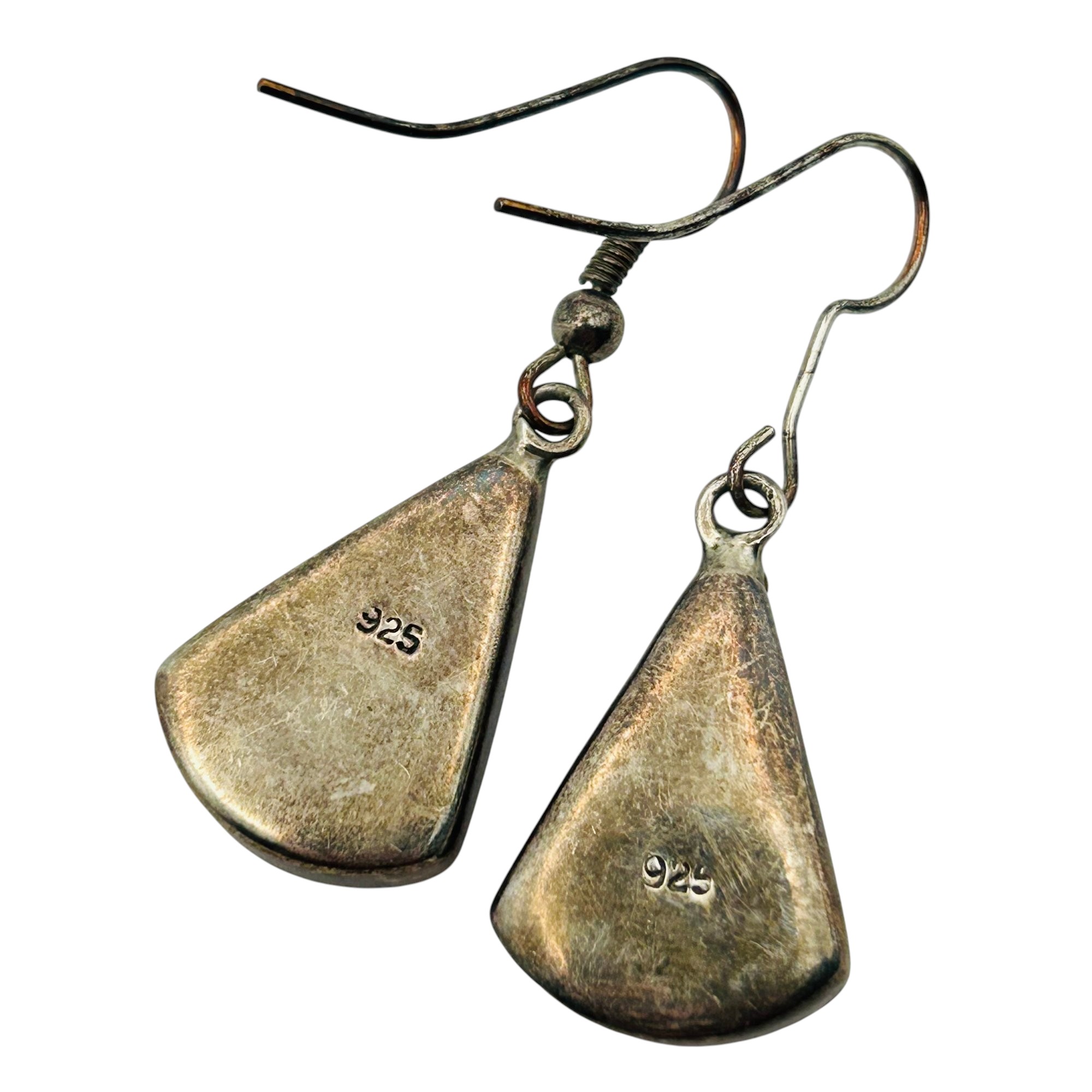 Sterling Coral Tear Drop Earrings