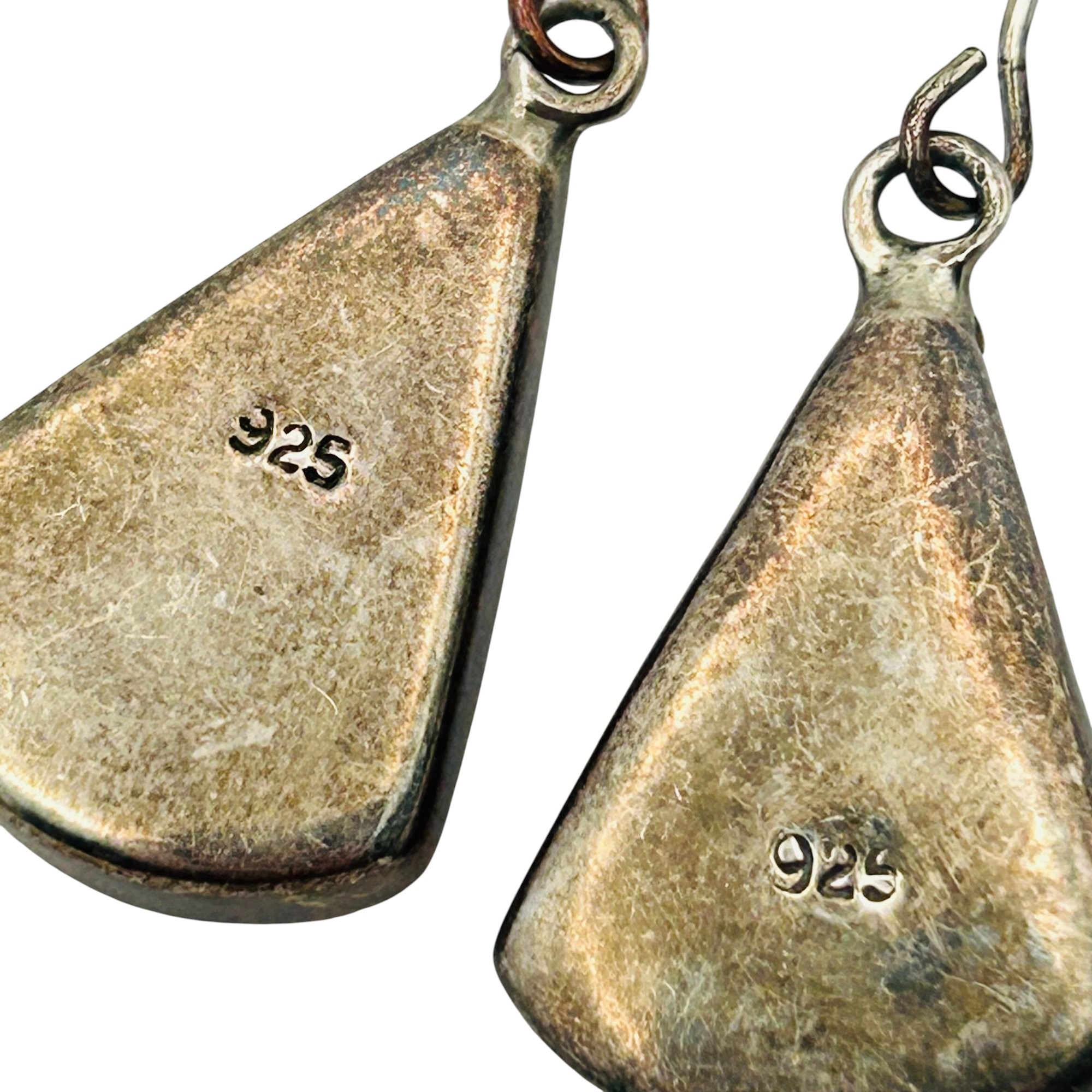 Sterling Coral Tear Drop Earrings