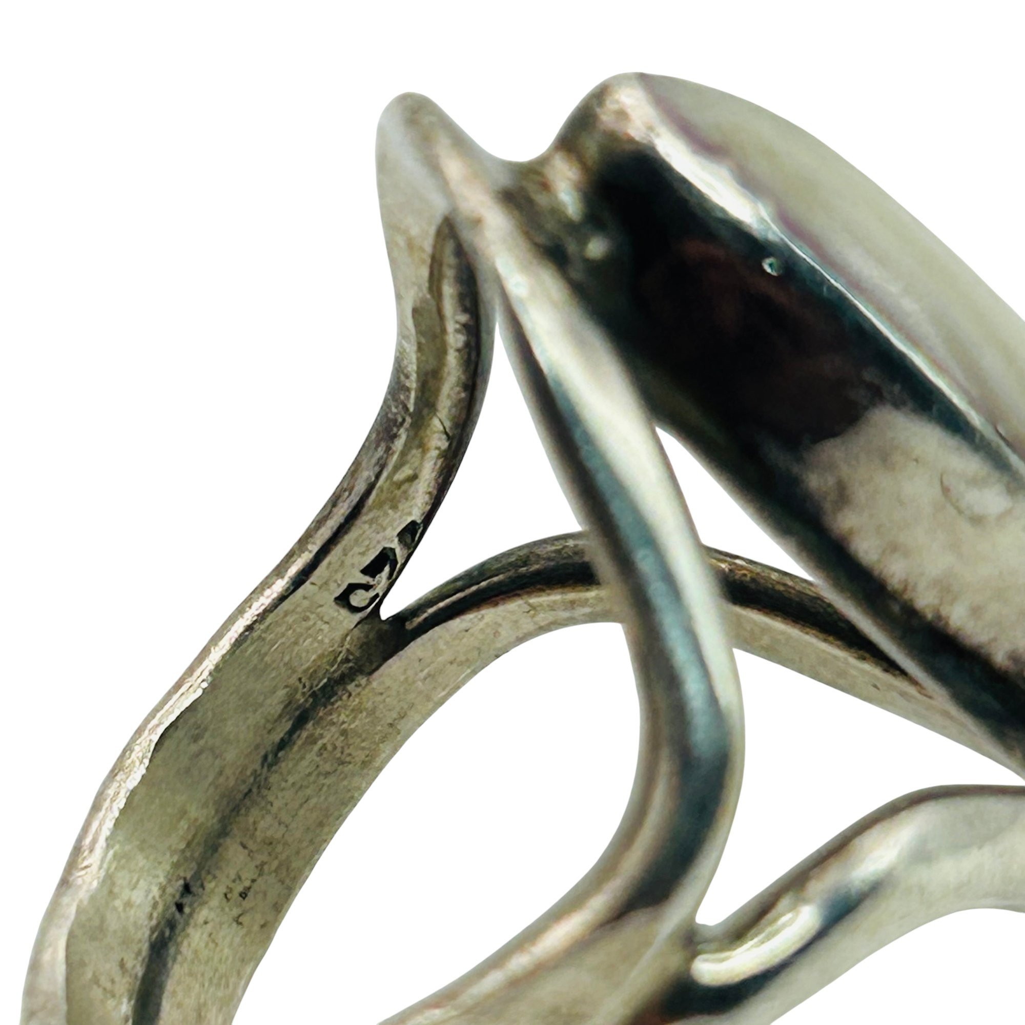 Sterling Mother Of Pearl Ring Sz 9.2