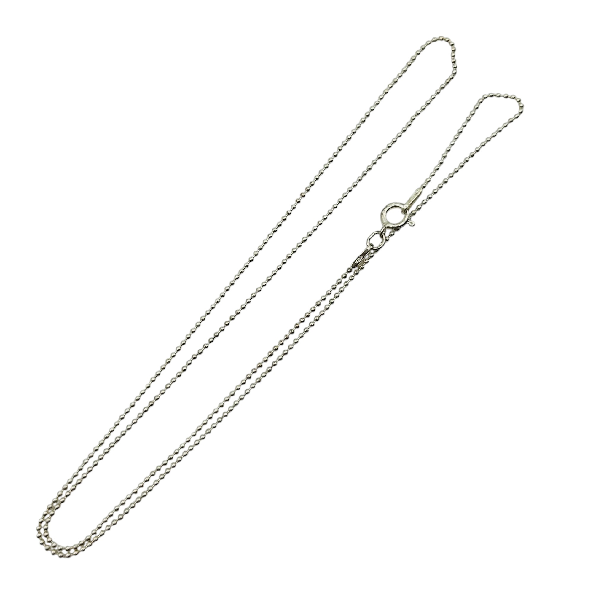 Signed MSC Sterling Bead Chain Necklace