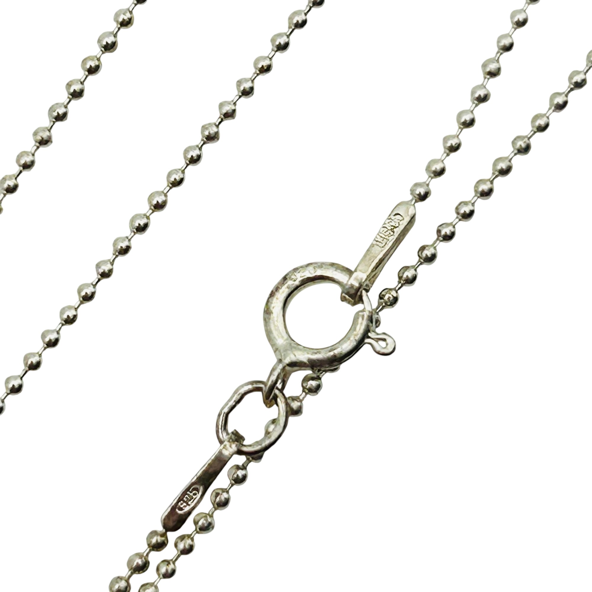 Signed MSC Sterling Bead Chain Necklace
