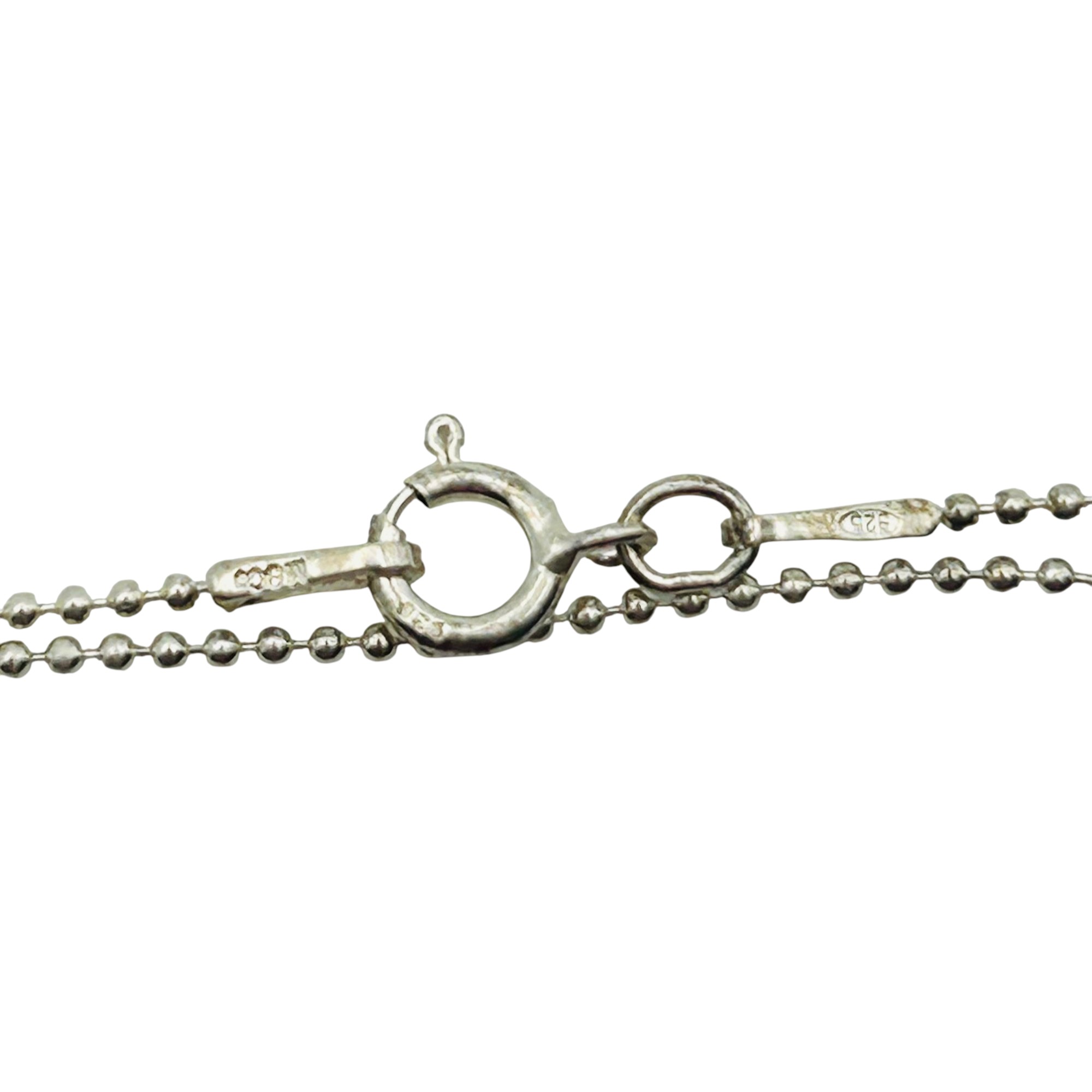 Signed MSC Sterling Bead Chain Necklace