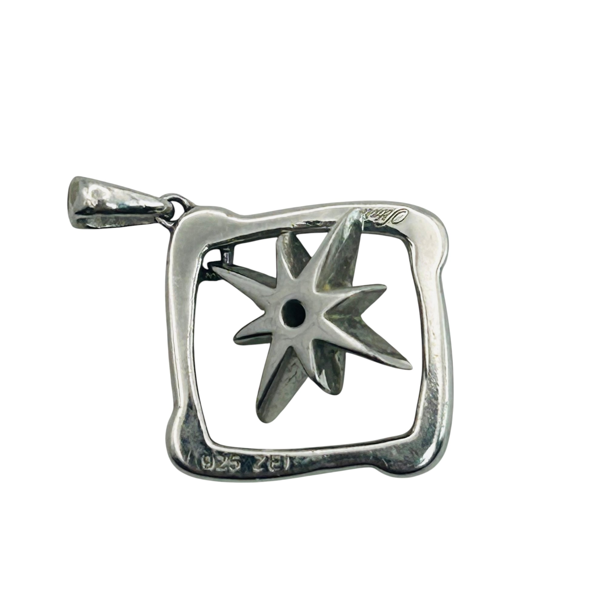 Zei Sitara Collection Sterling Diamond Pendant