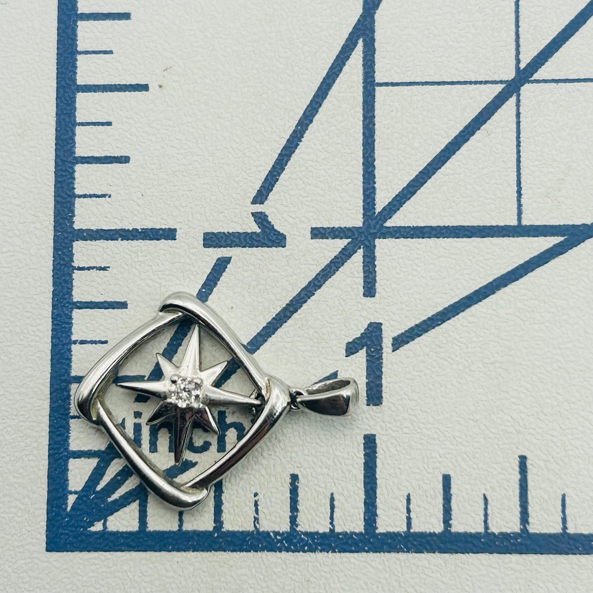Zei Sitara Collection Sterling Diamond Pendant