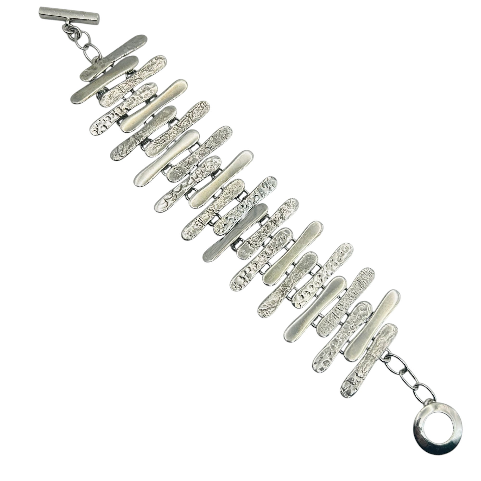 ATI Mexico Sterling Hammered Bracelet