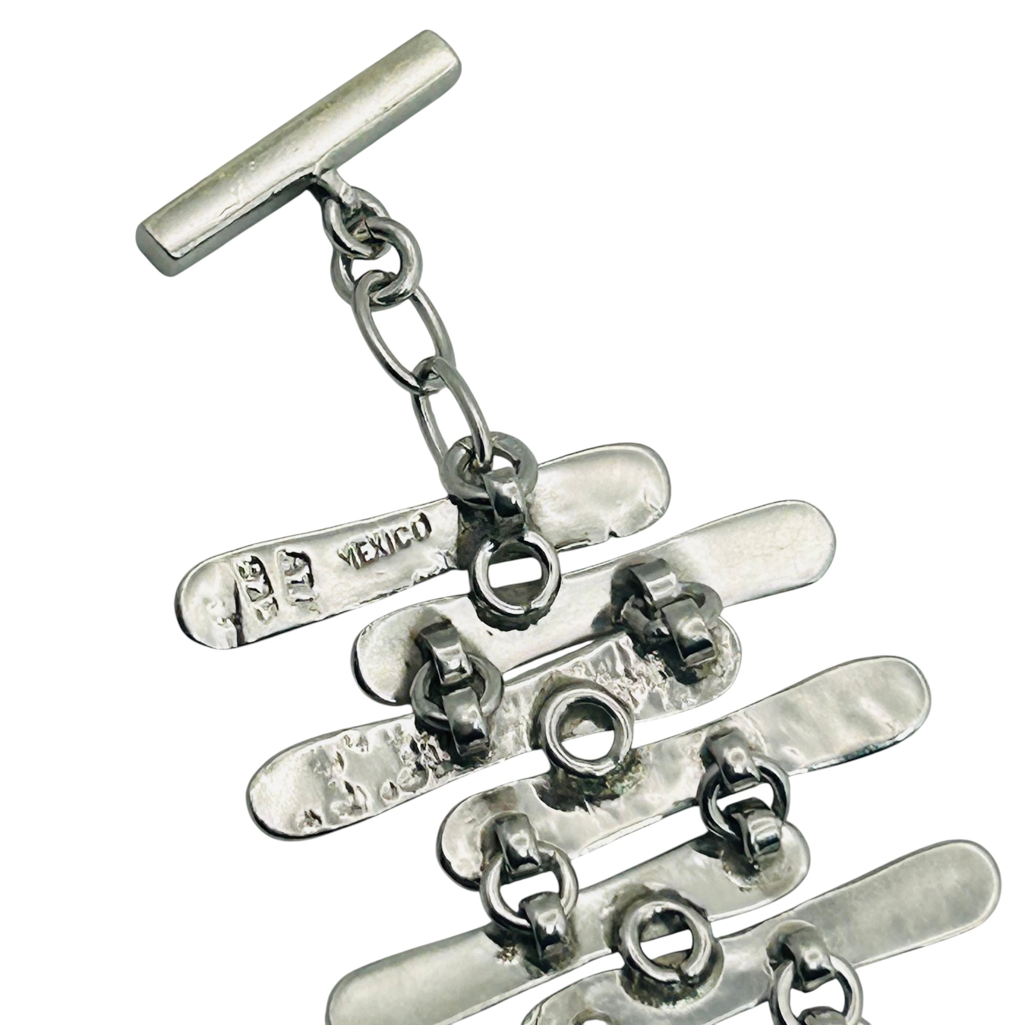 ATI Mexico Sterling Hammered Bracelet