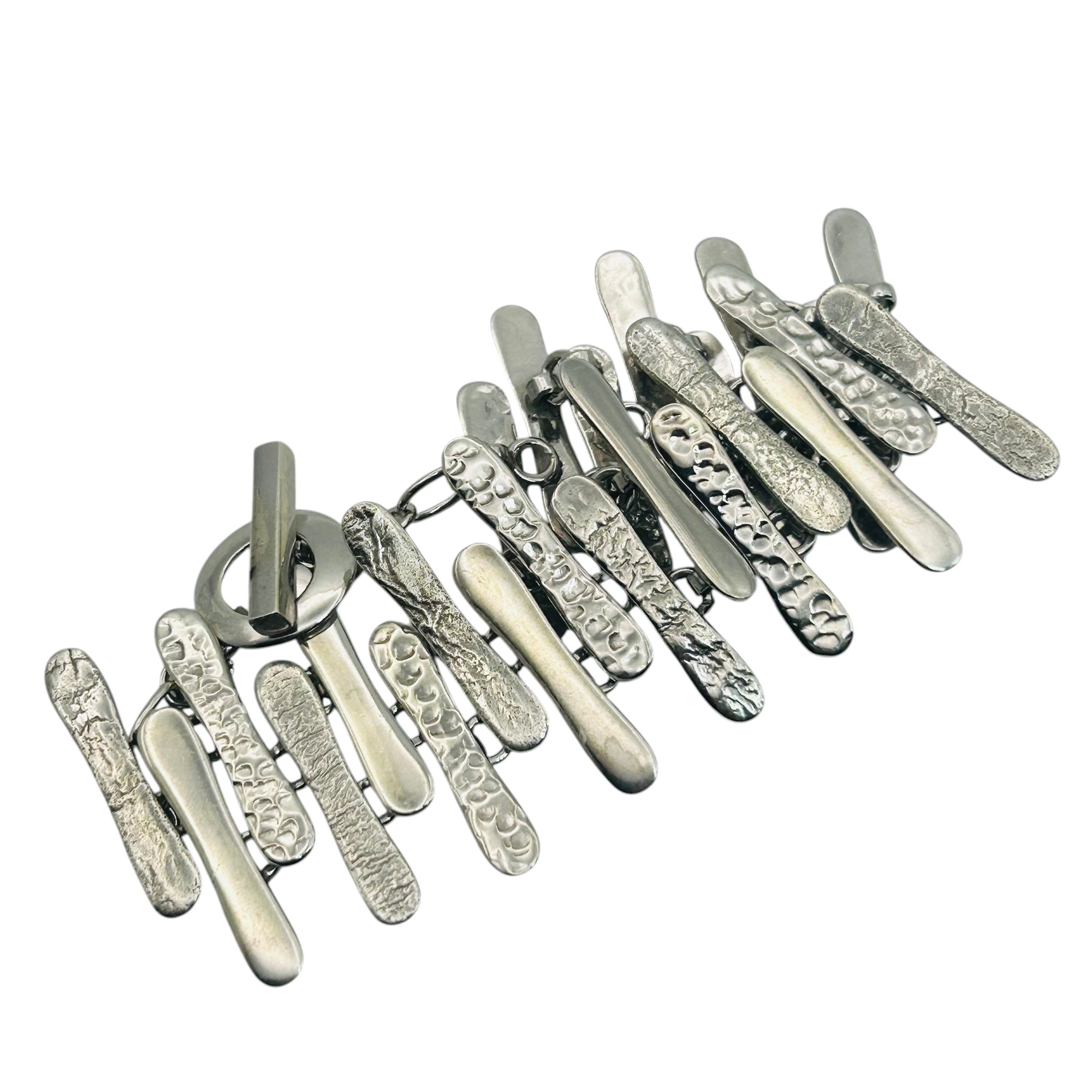 ATI Mexico Sterling Hammered Bracelet