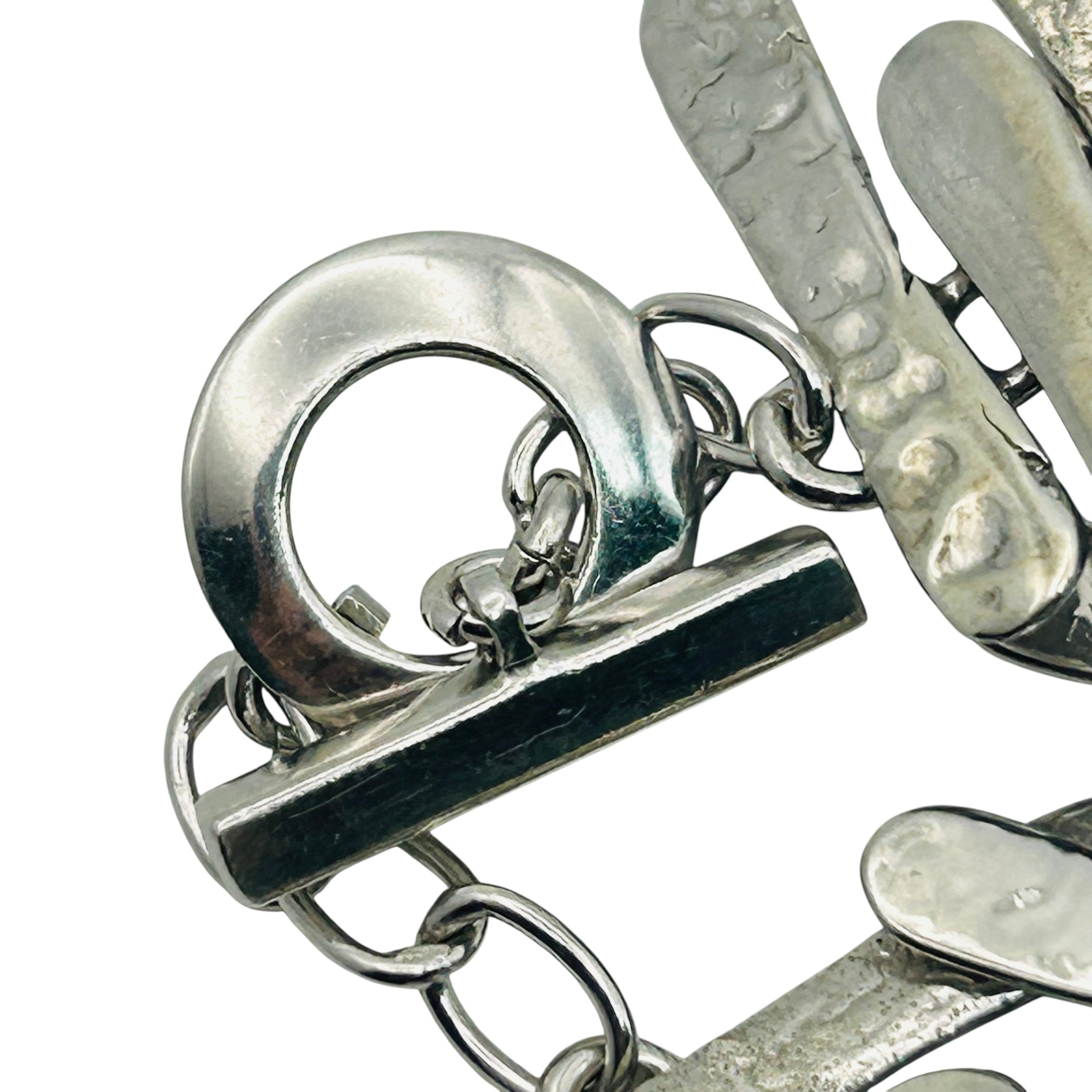 ATI Mexico Sterling Hammered Bracelet