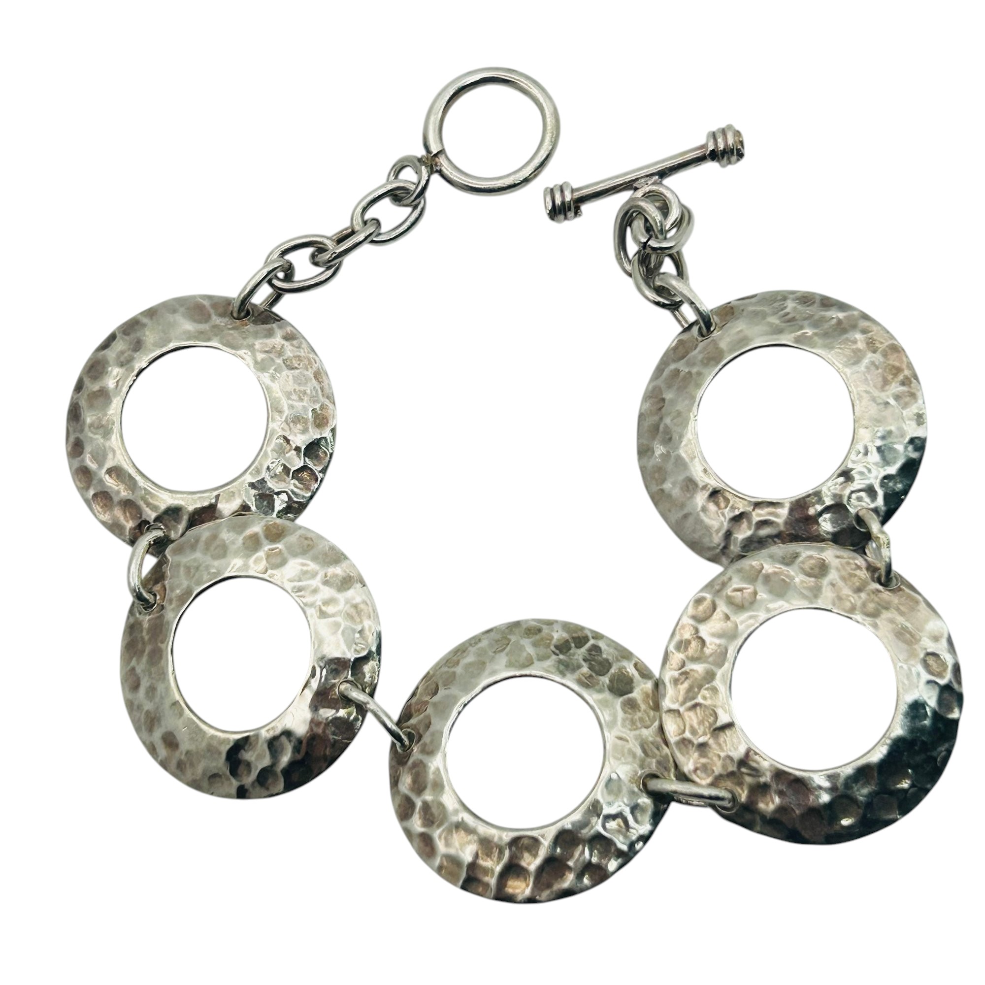 Mexico Sterling Circle Cut Out Bracelet