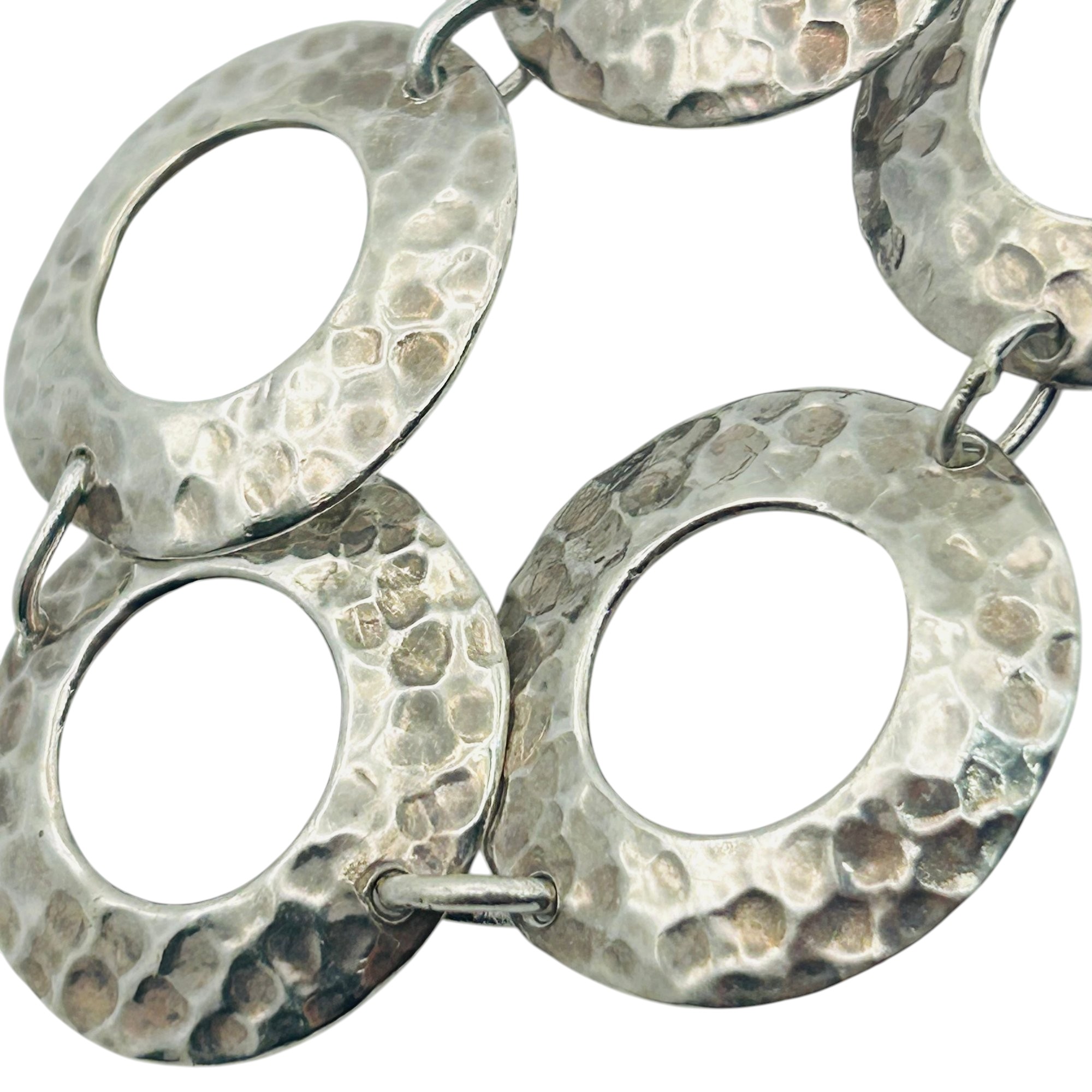 Mexico Sterling Circle Cut Out Bracelet