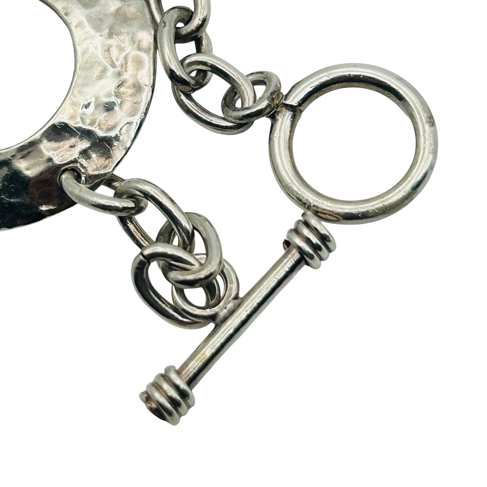 Mexico Sterling Circle Cut Out Bracelet