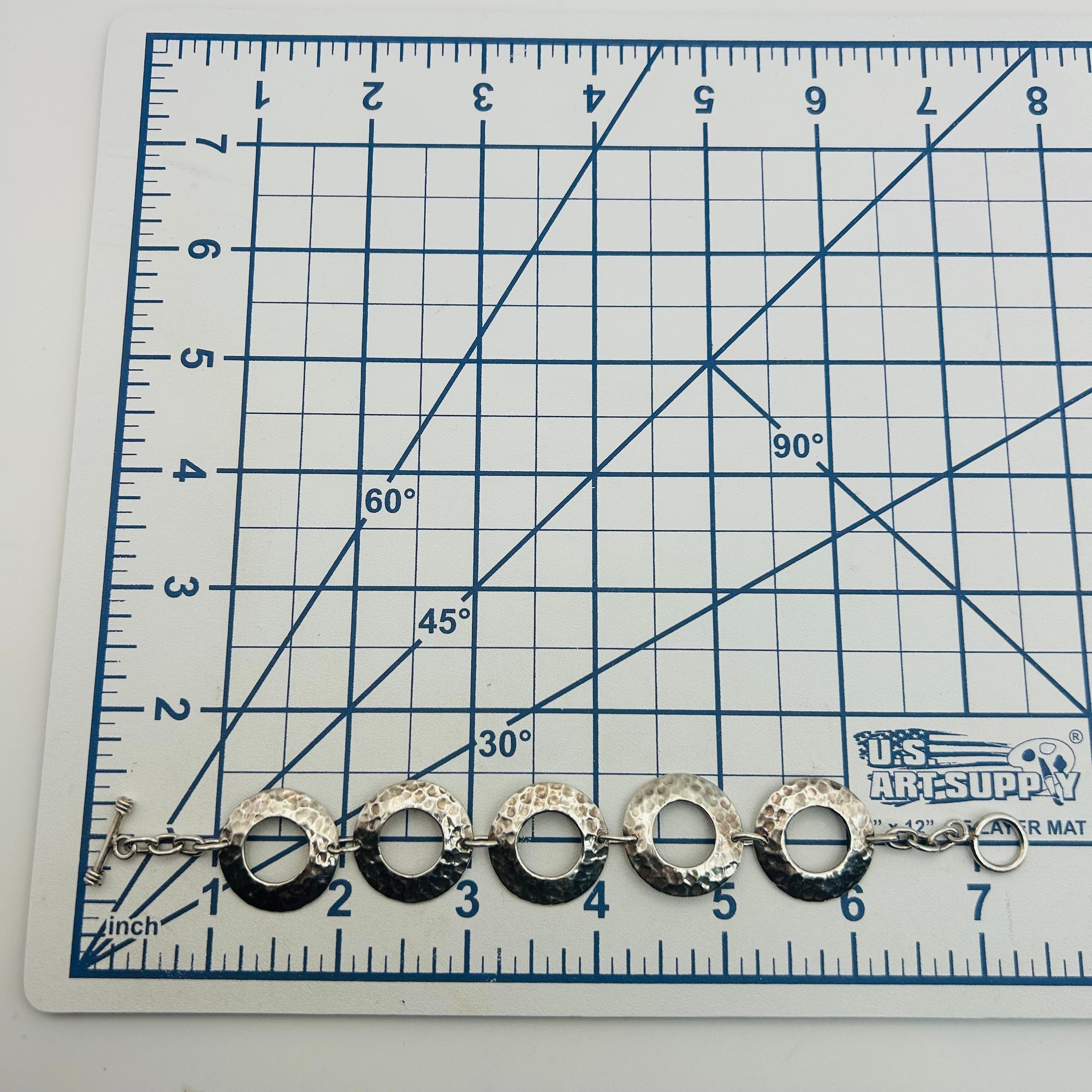 Mexico Sterling Circle Cut Out Bracelet