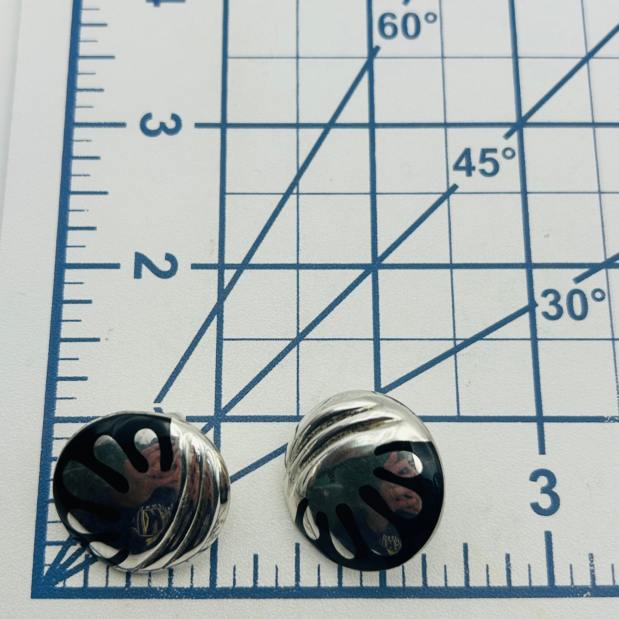 ATI Mexico Vintage Sterling Inlay Earrings