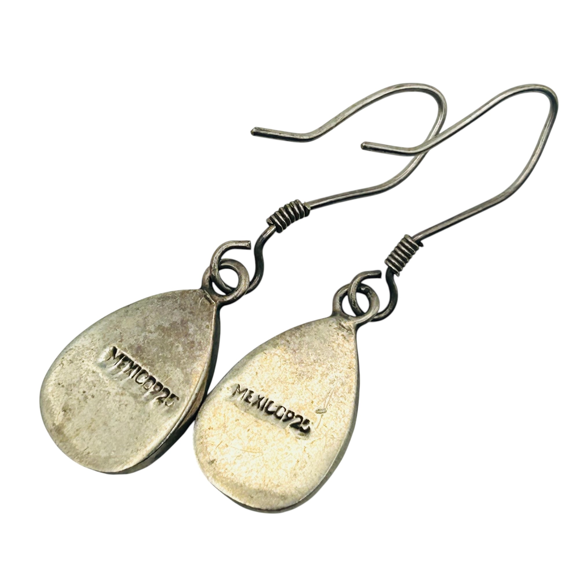 Mexico Sterling Inlay Earrings