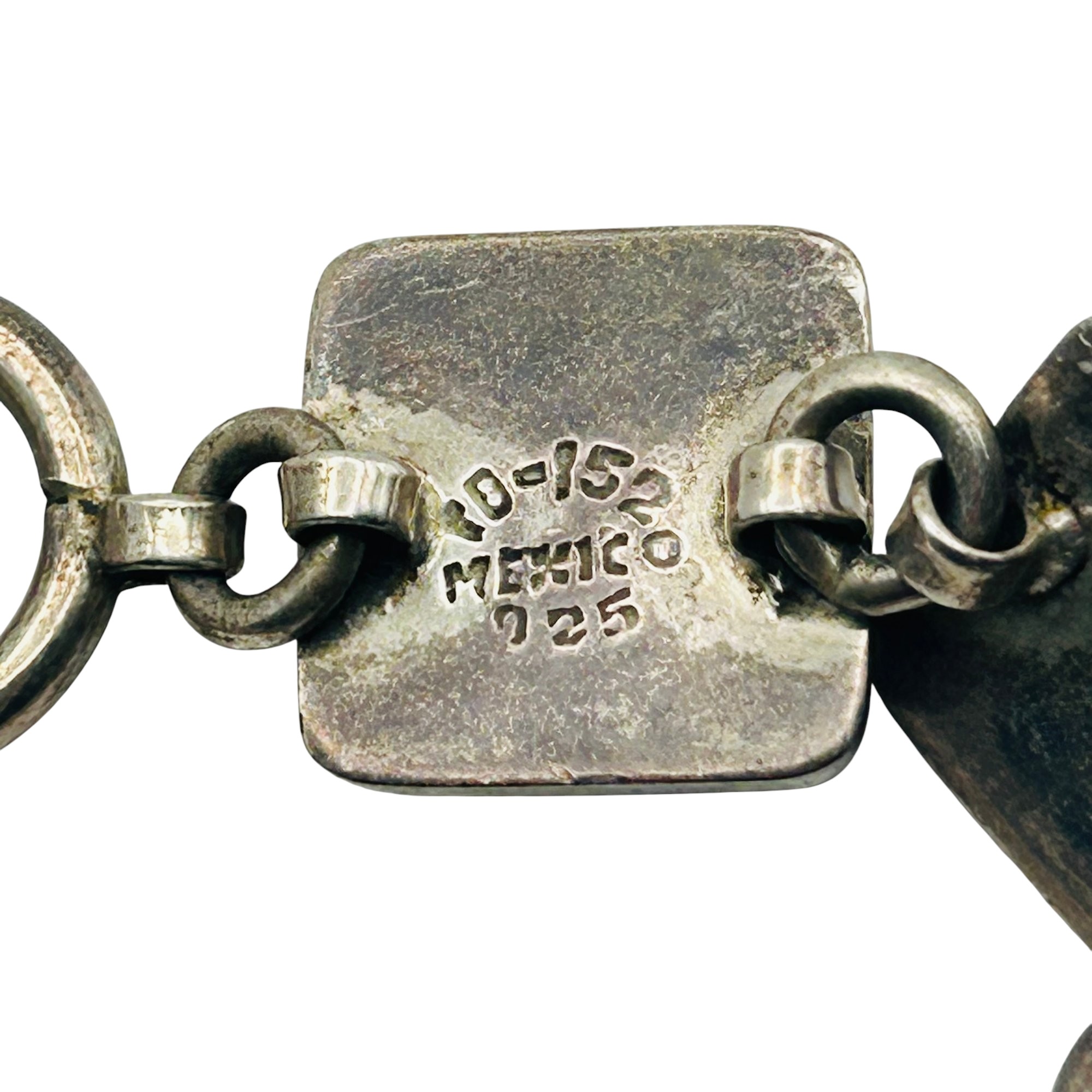 Taxco Mexico Sterling Inlay Toggle Bracelet
