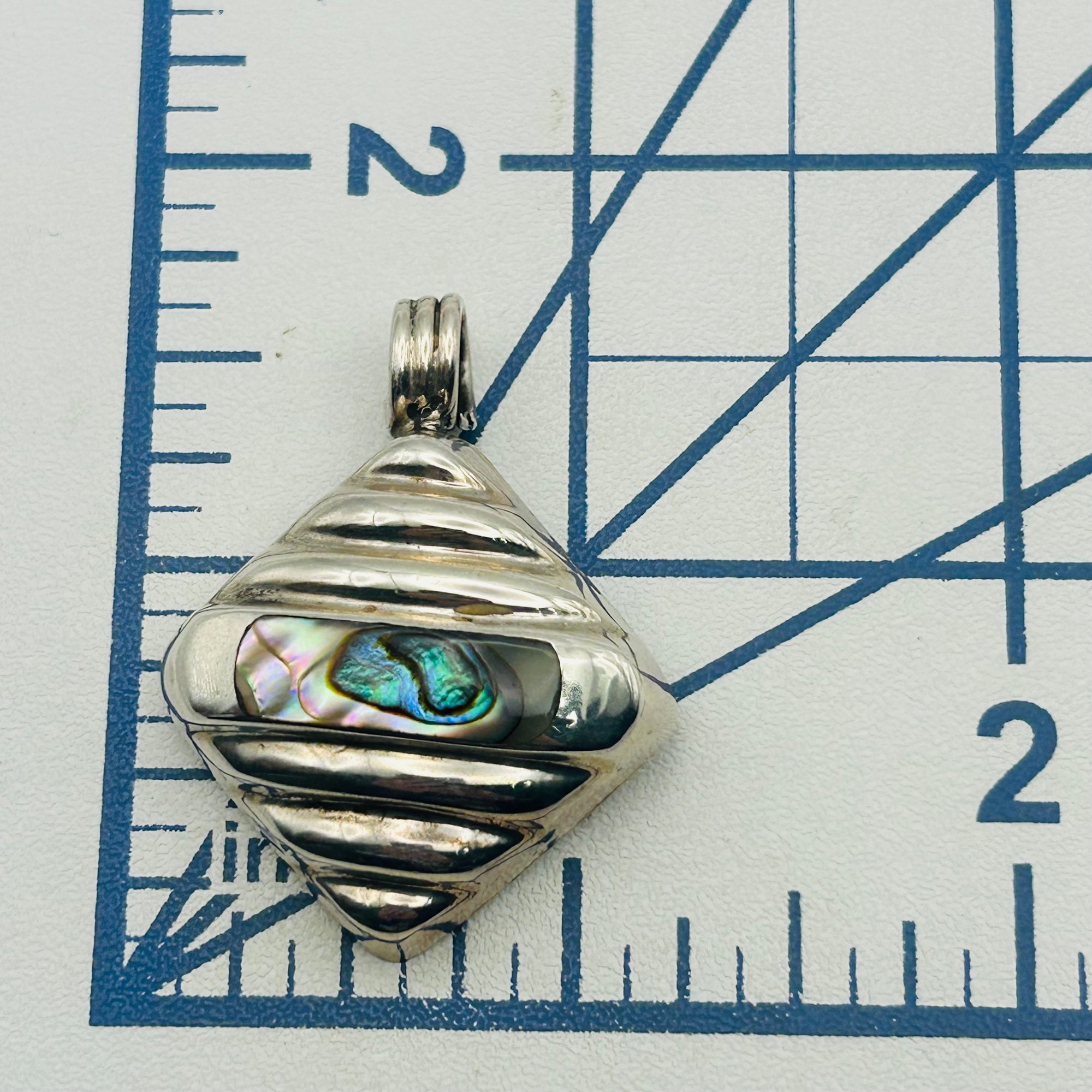 Taxco Mexico Sterling Abalone Pendant