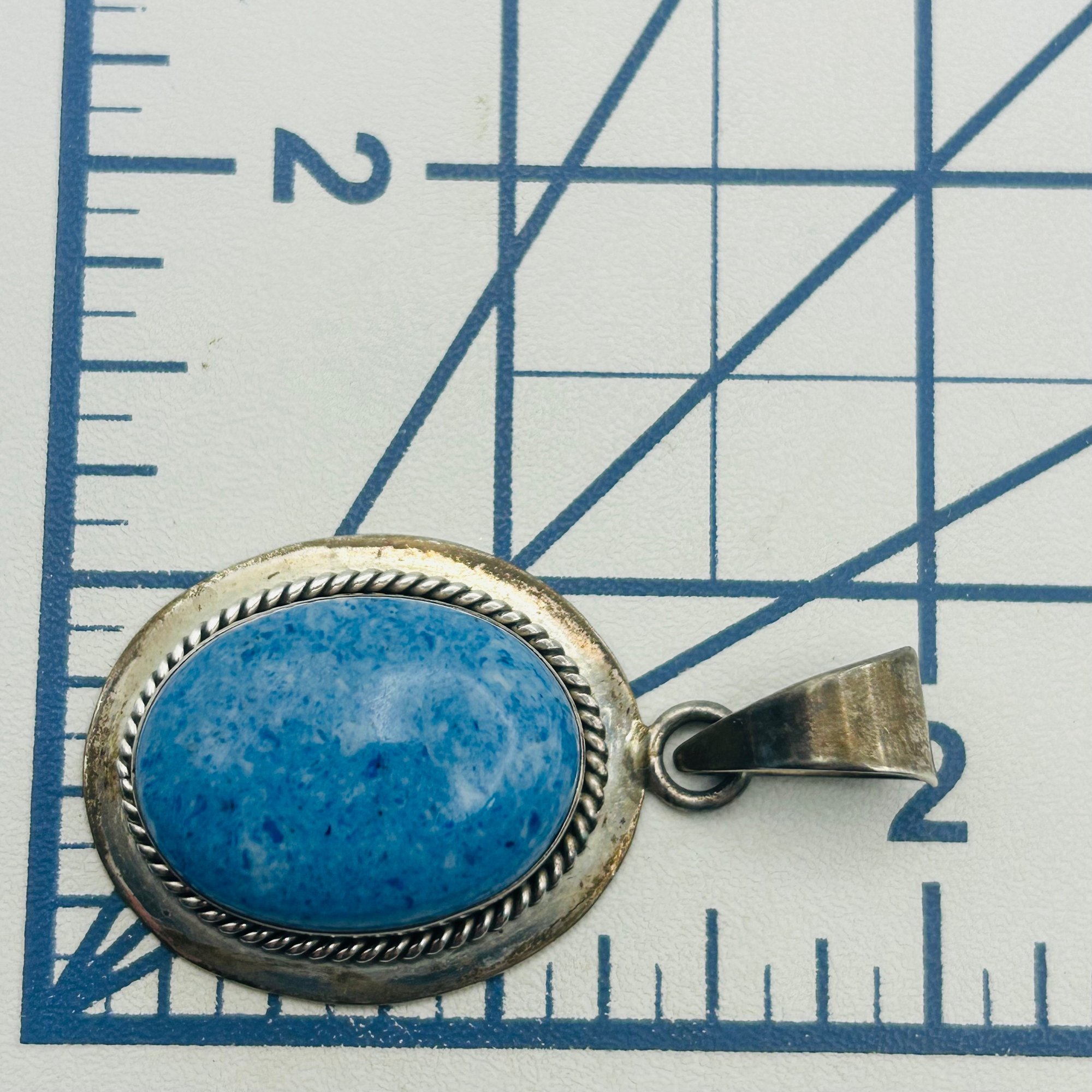 Mexico Sterling Denim Lazuli Pendant