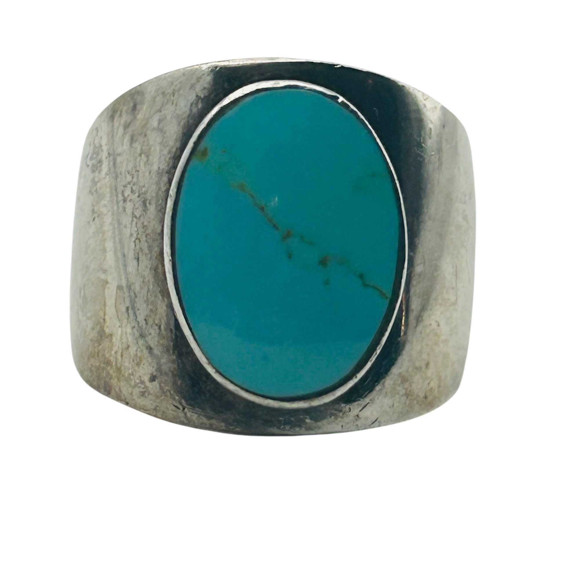 Mexico Sterling Turquoise Ring Sz 5