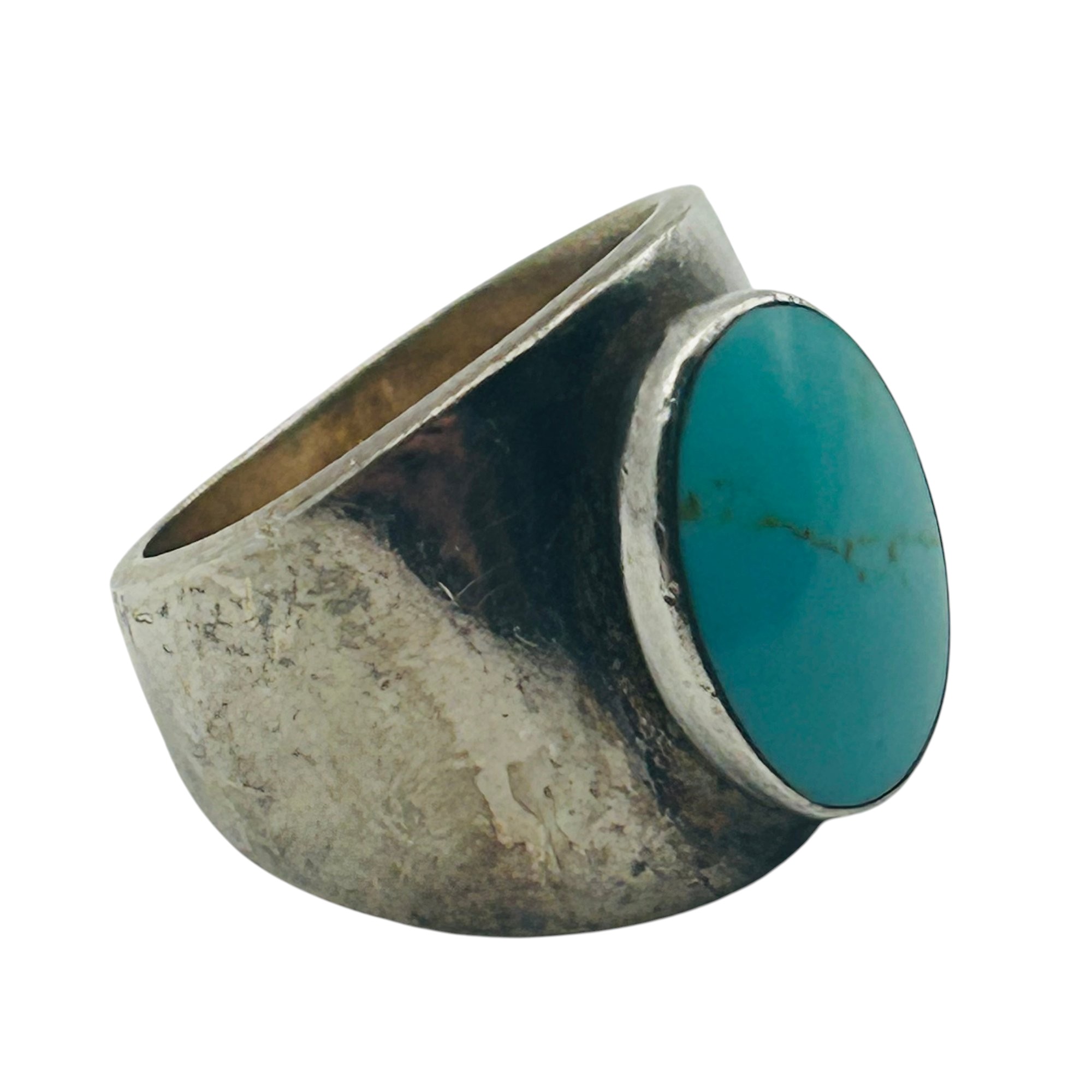 Mexico Sterling Turquoise Ring Sz 5