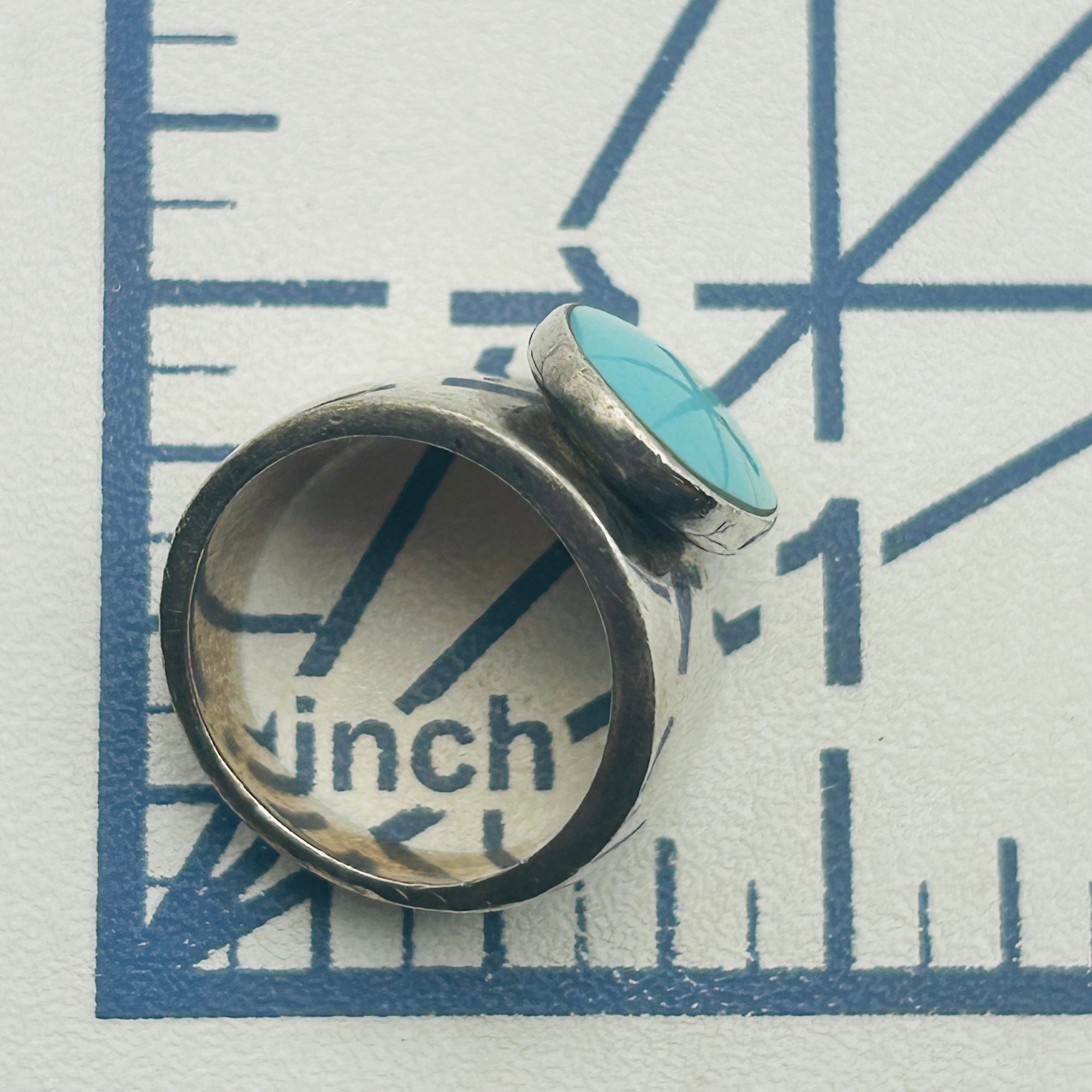 Mexico Sterling Turquoise Ring Sz 5