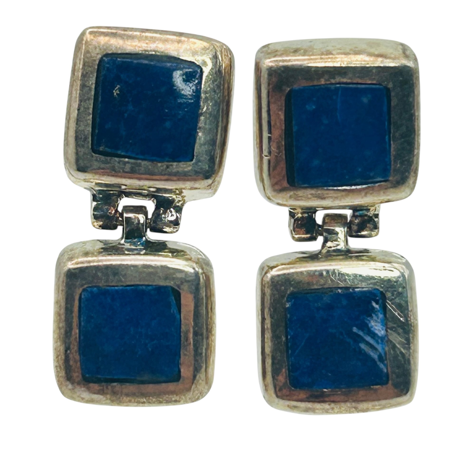 950 Silver Lapis Lazuli Earrings
