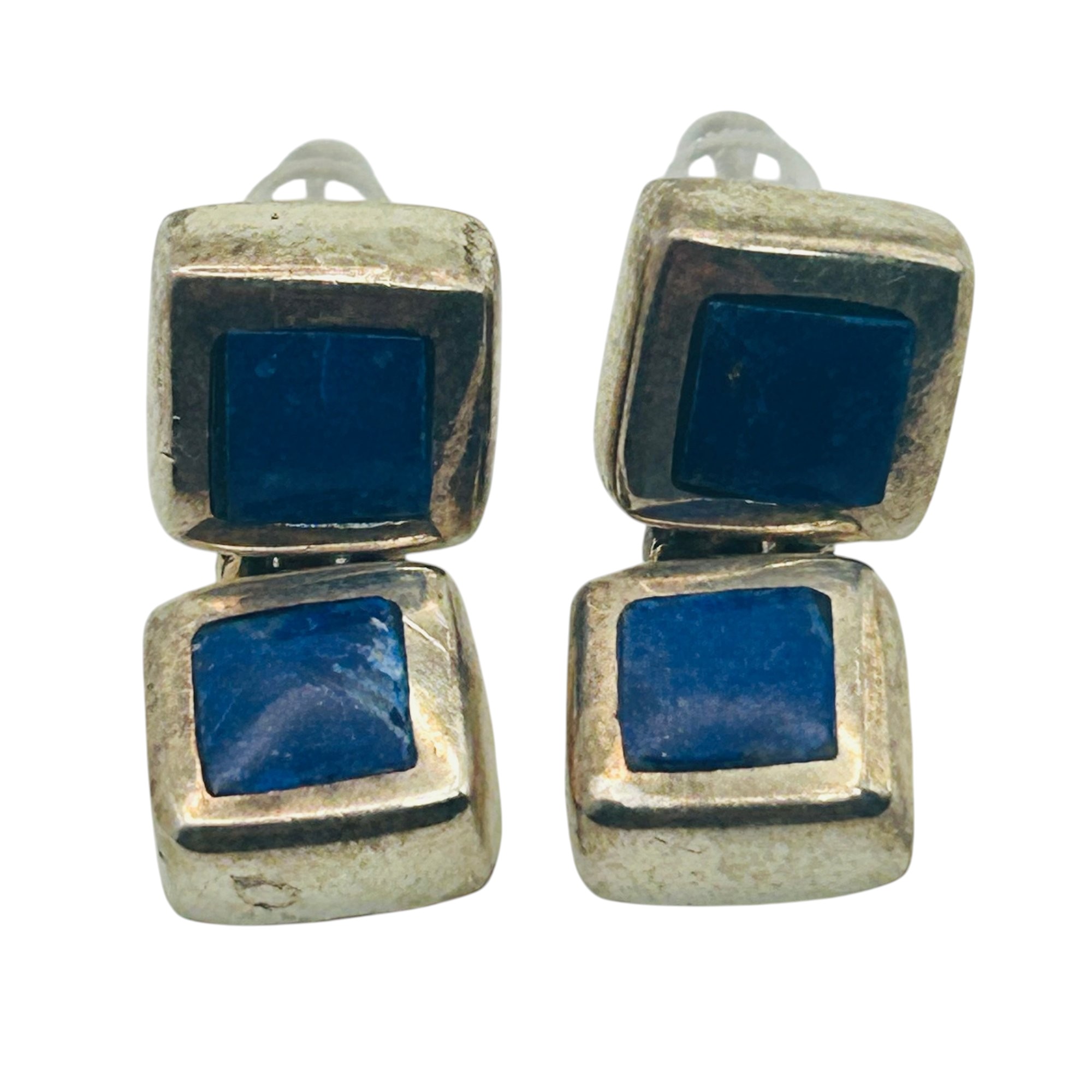 950 Silver Lapis Lazuli Earrings