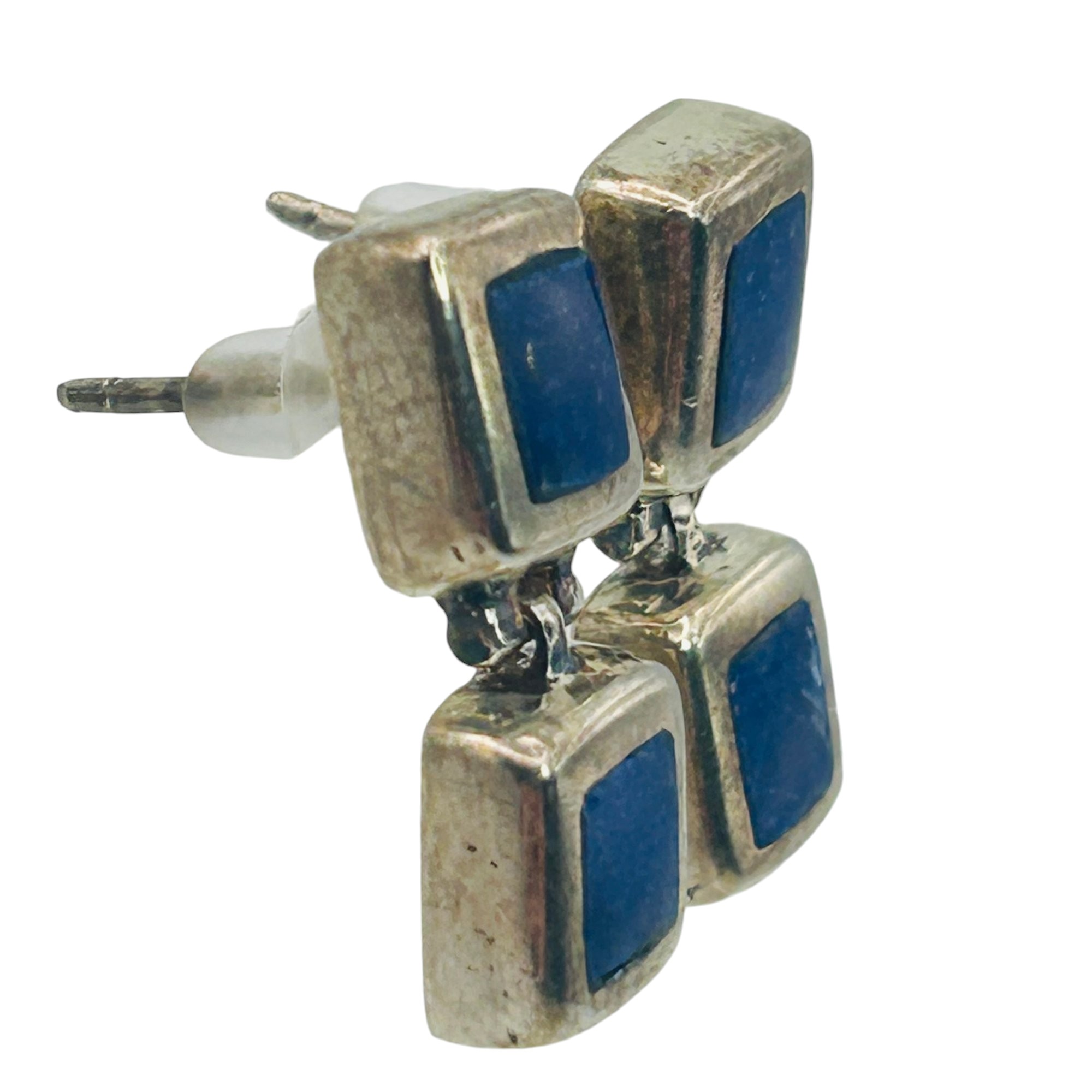 950 Silver Lapis Lazuli Earrings