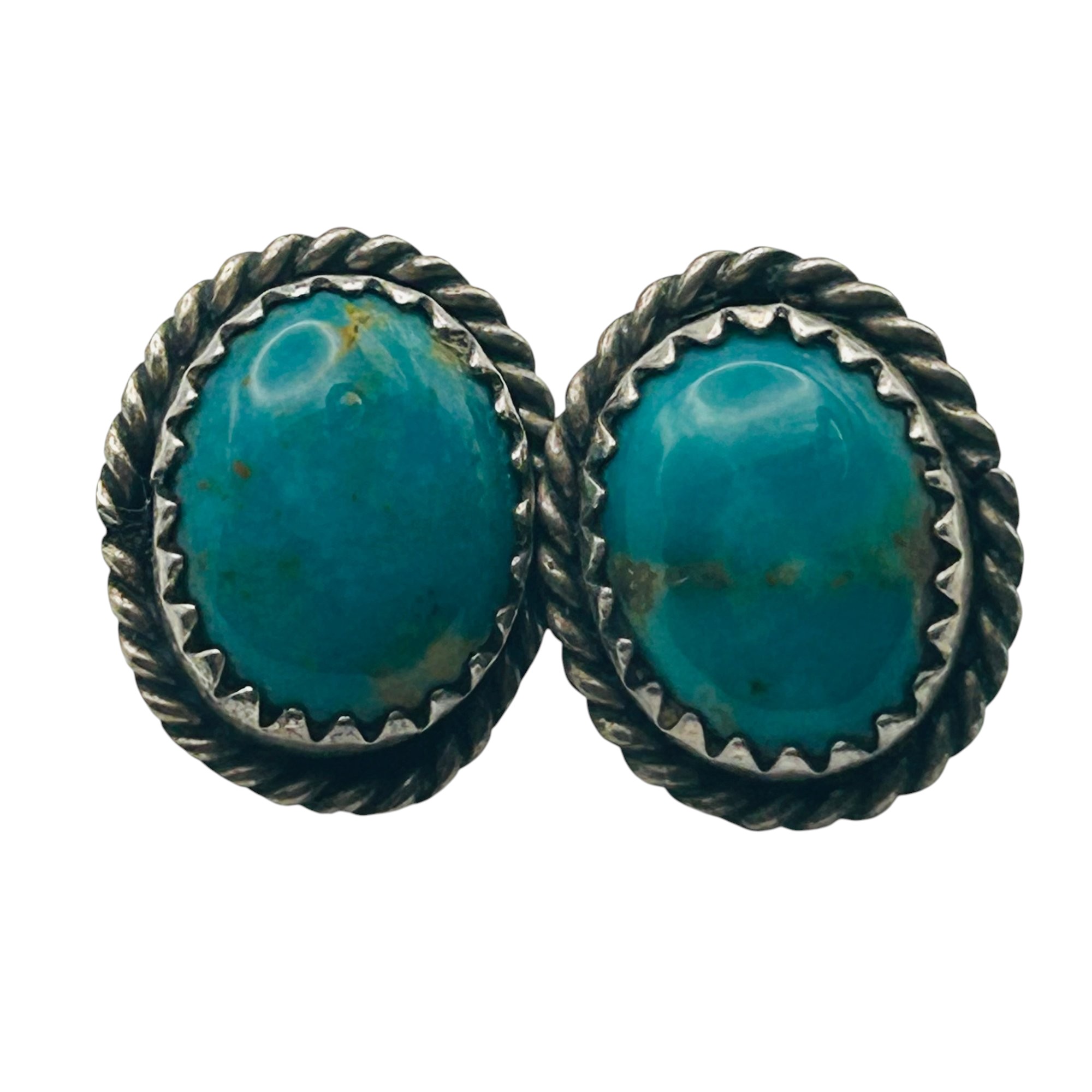 Southwest Sterling Turquoise Earrings