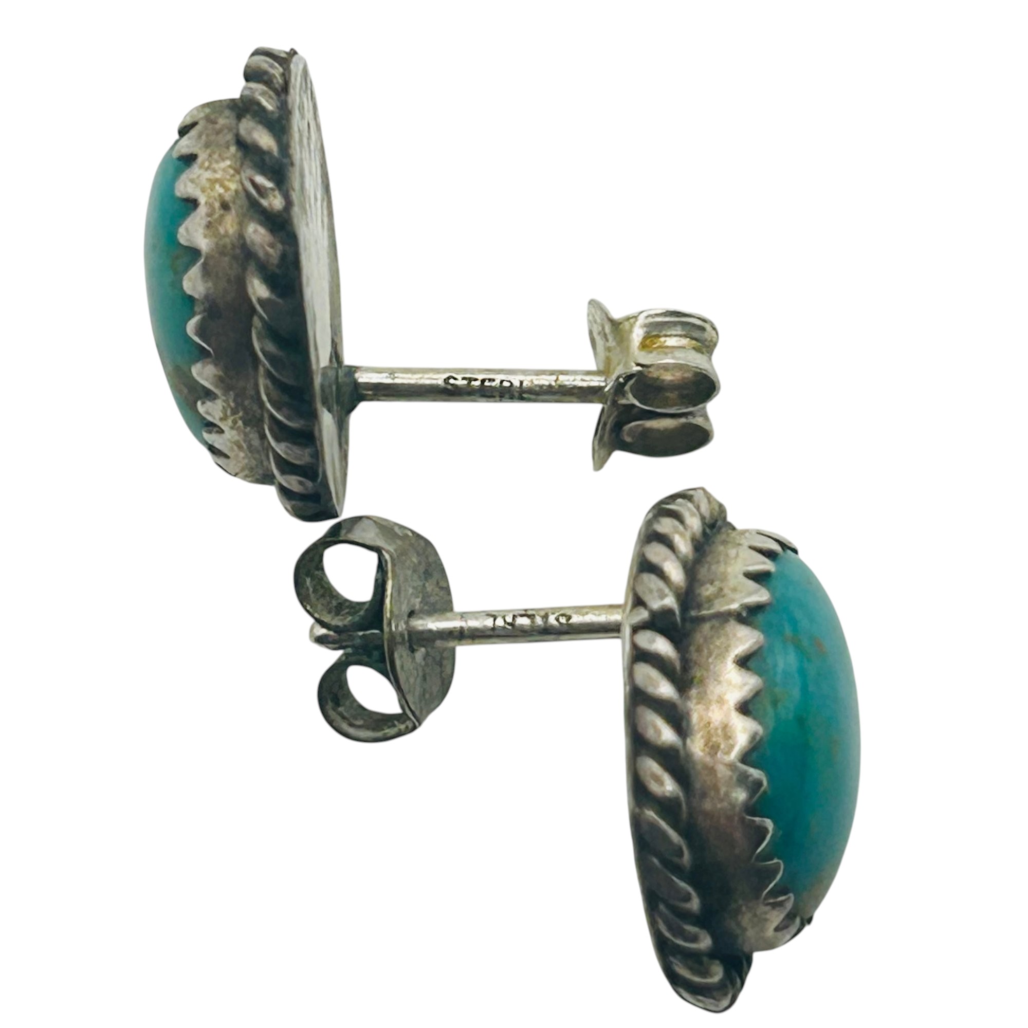 Southwest Sterling Turquoise Earrings