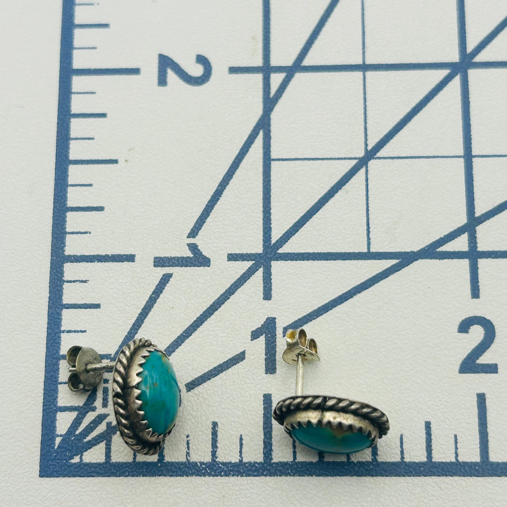 Southwest Sterling Turquoise Earrings