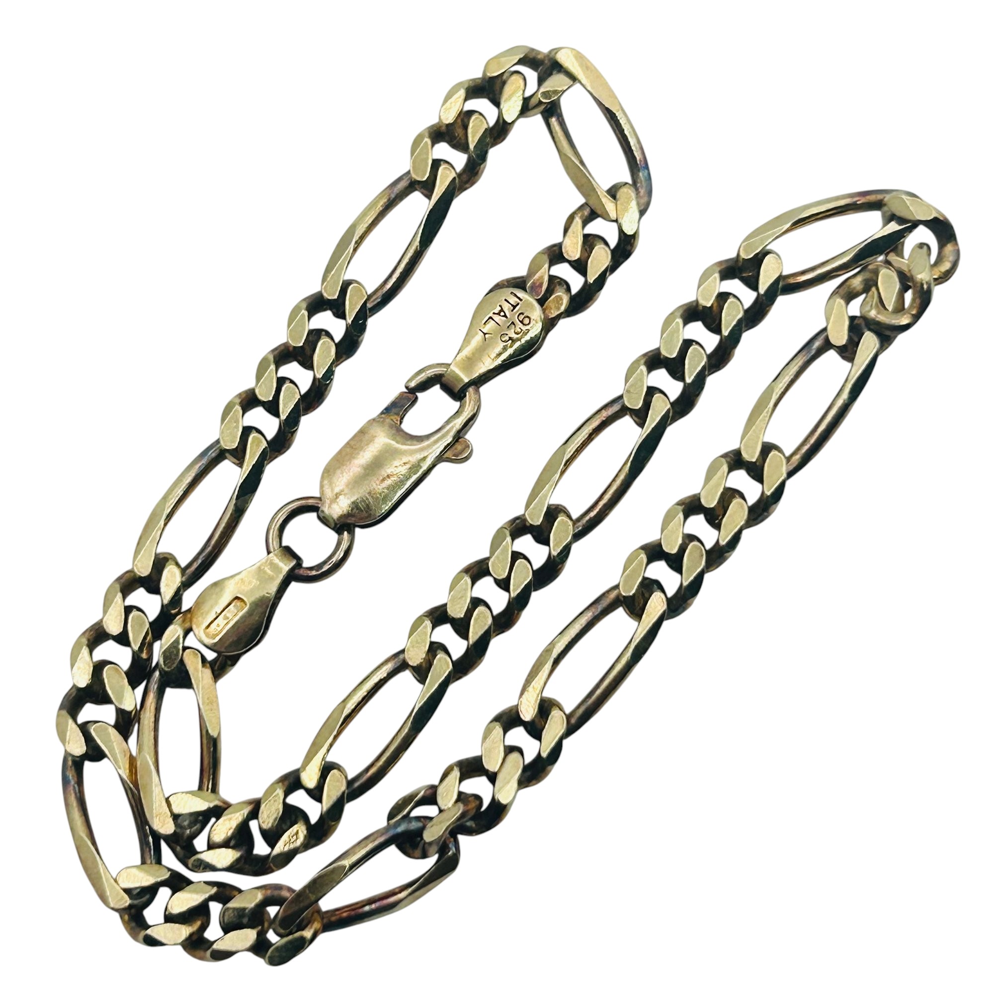 Signed Italy Sterling Filigree Bracelet