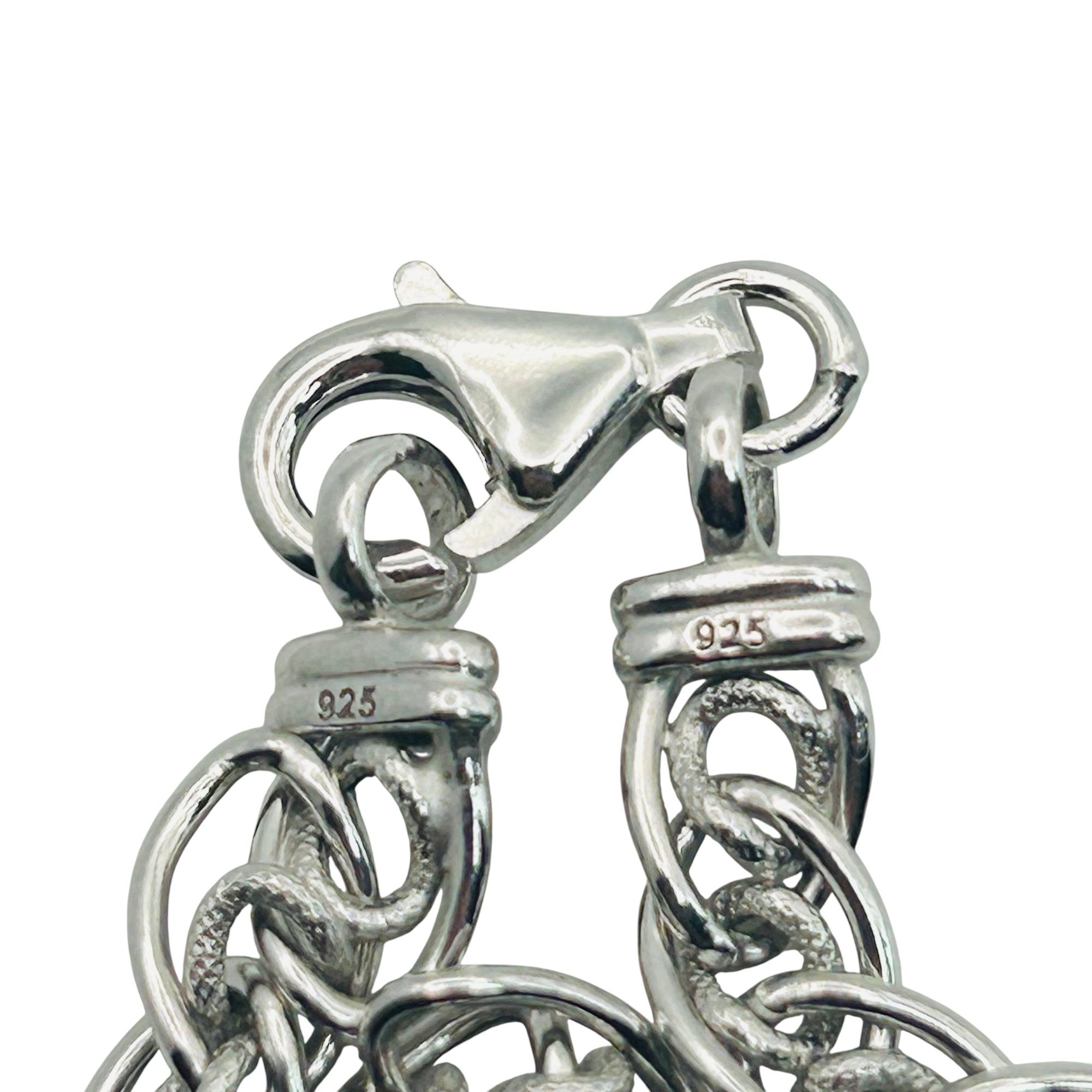 Signed Italy Sterling Curb Chain Bracelet