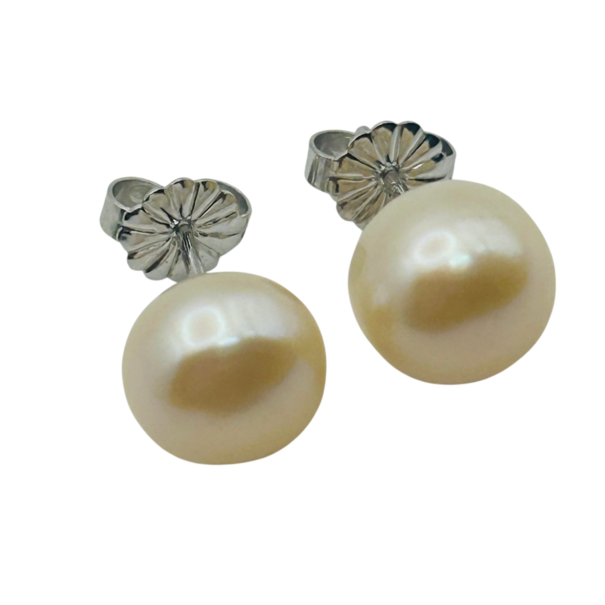 Signed Sterling Pearl Earrings