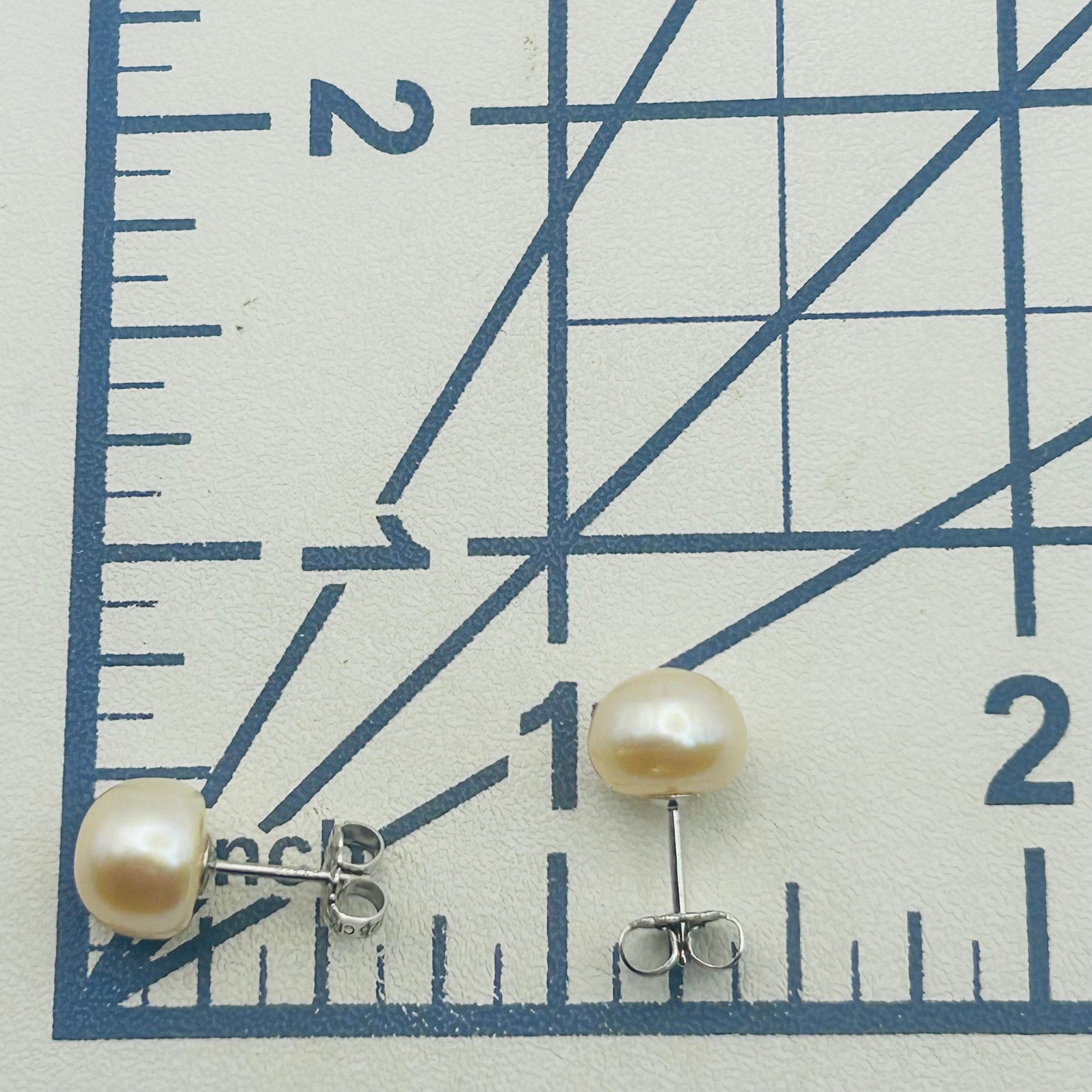 Signed Sterling Pearl Earrings
