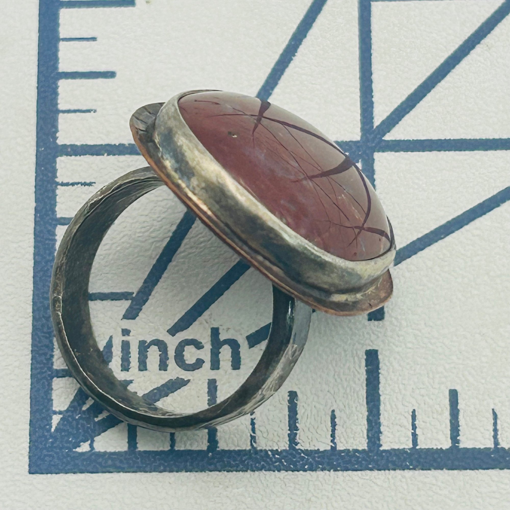 Sterling Carnelian Ring Sz 7.5
