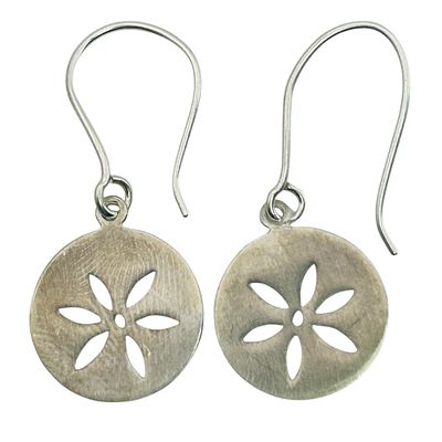 Signed TASMI Sterling Sand Dollar Earrings. Signed TASMI Sterling sand dollar earrings 2.2g