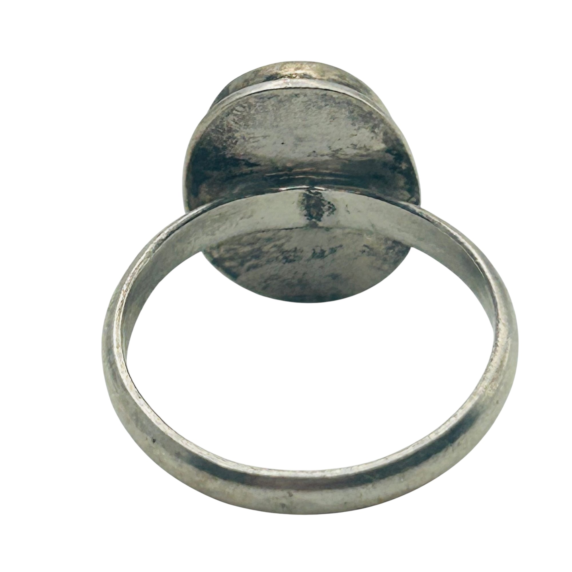 Sterling Amber Ring Sz 8