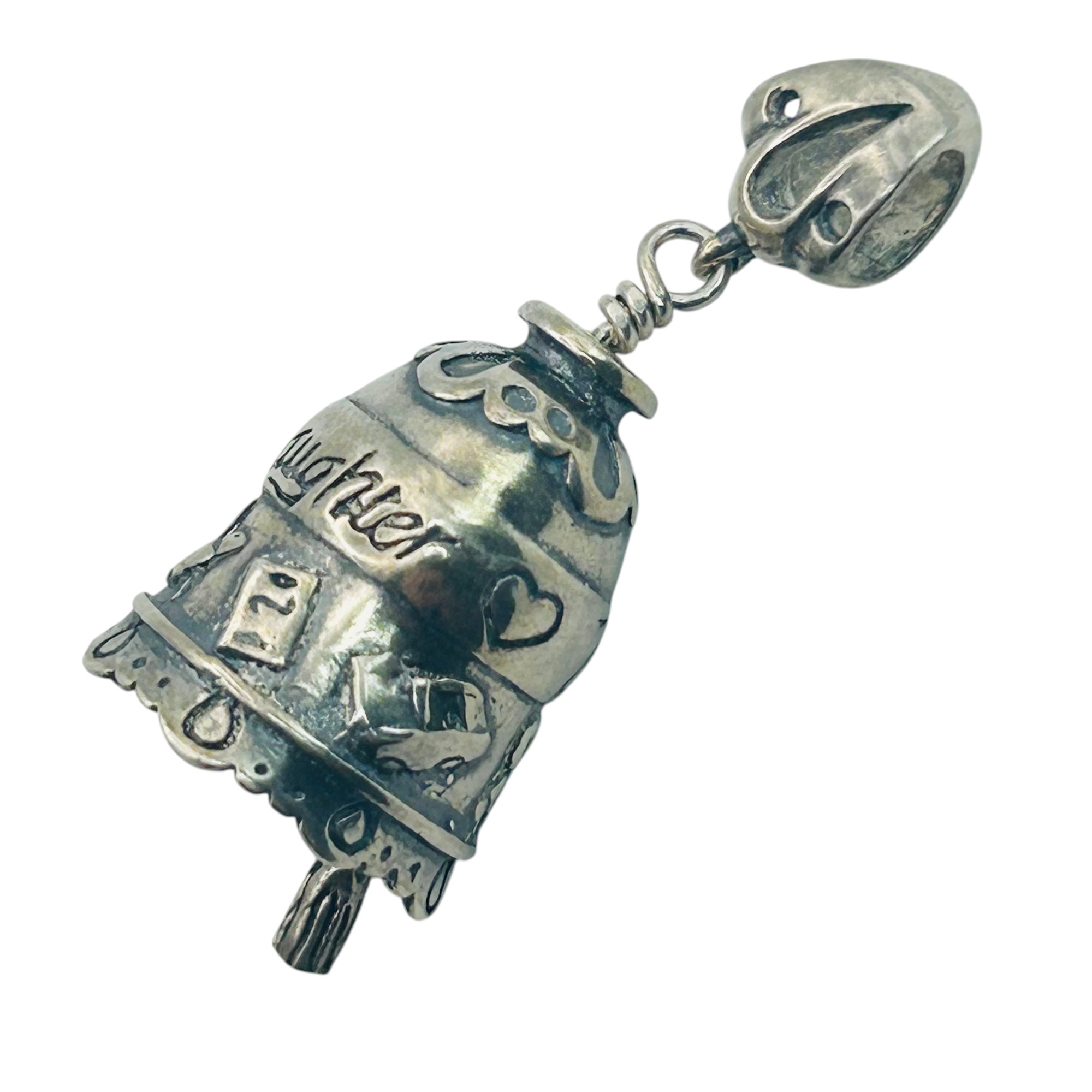 Signed Sterling Daughter Bell Pendant