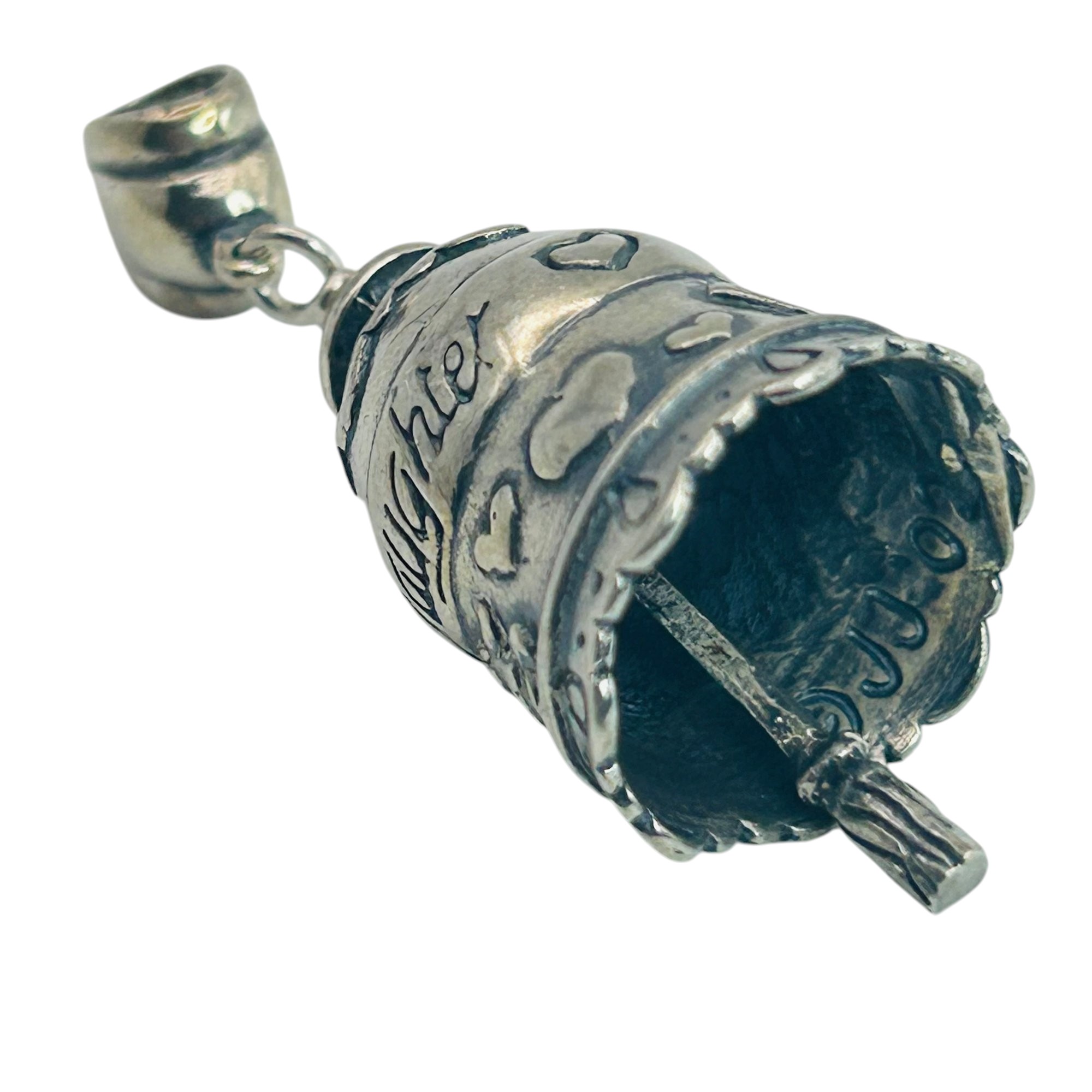 Signed Sterling Daughter Bell Pendant