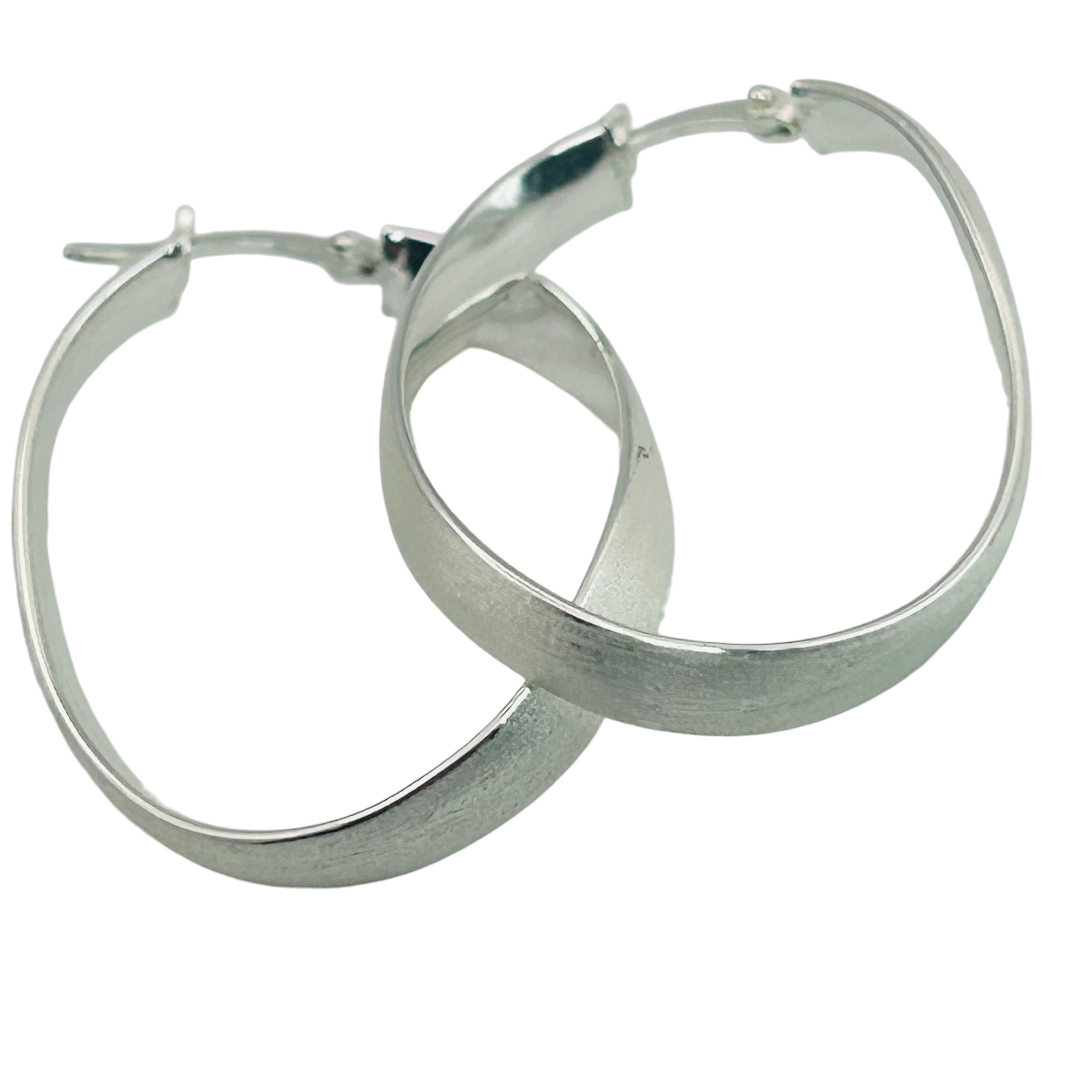 Signed Sterling Hoop Earrings