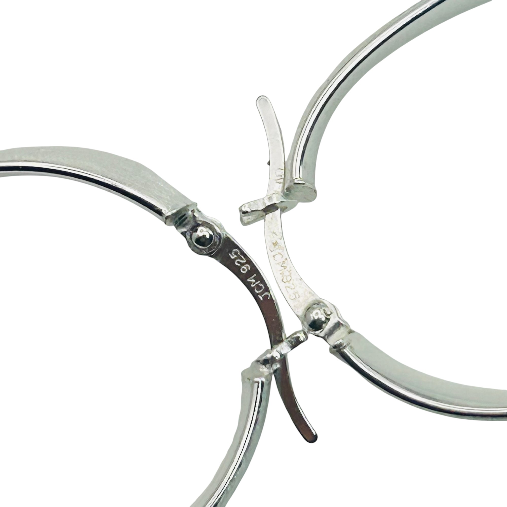Signed Sterling Hoop Earrings