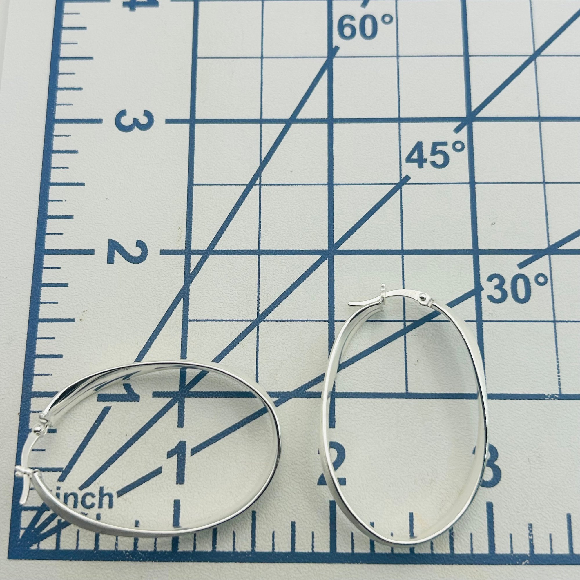 Signed Sterling Hoop Earrings